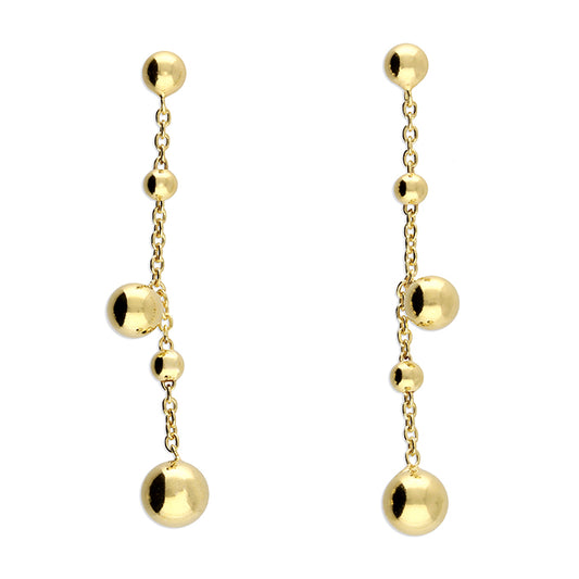 Sunshine Bead & Chain Drop Earrings - John Ross Jewellers