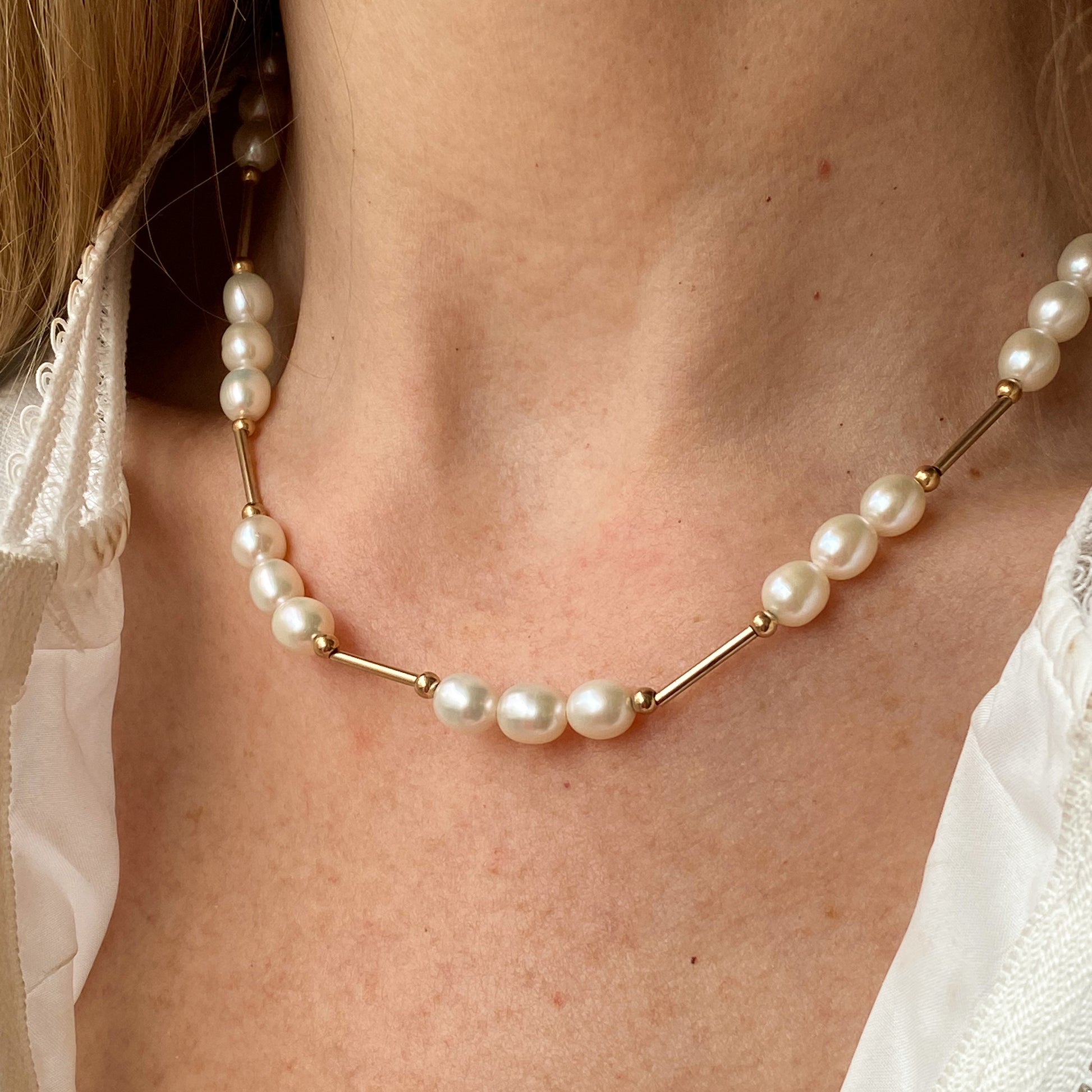 9ct Gold Cultured Freshwater Pearl Necklace - John Ross Jewellers