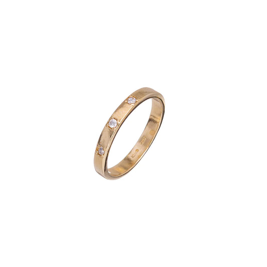 Sunshine Simple Trilogy CZ Band Ring - John Ross Jewellers