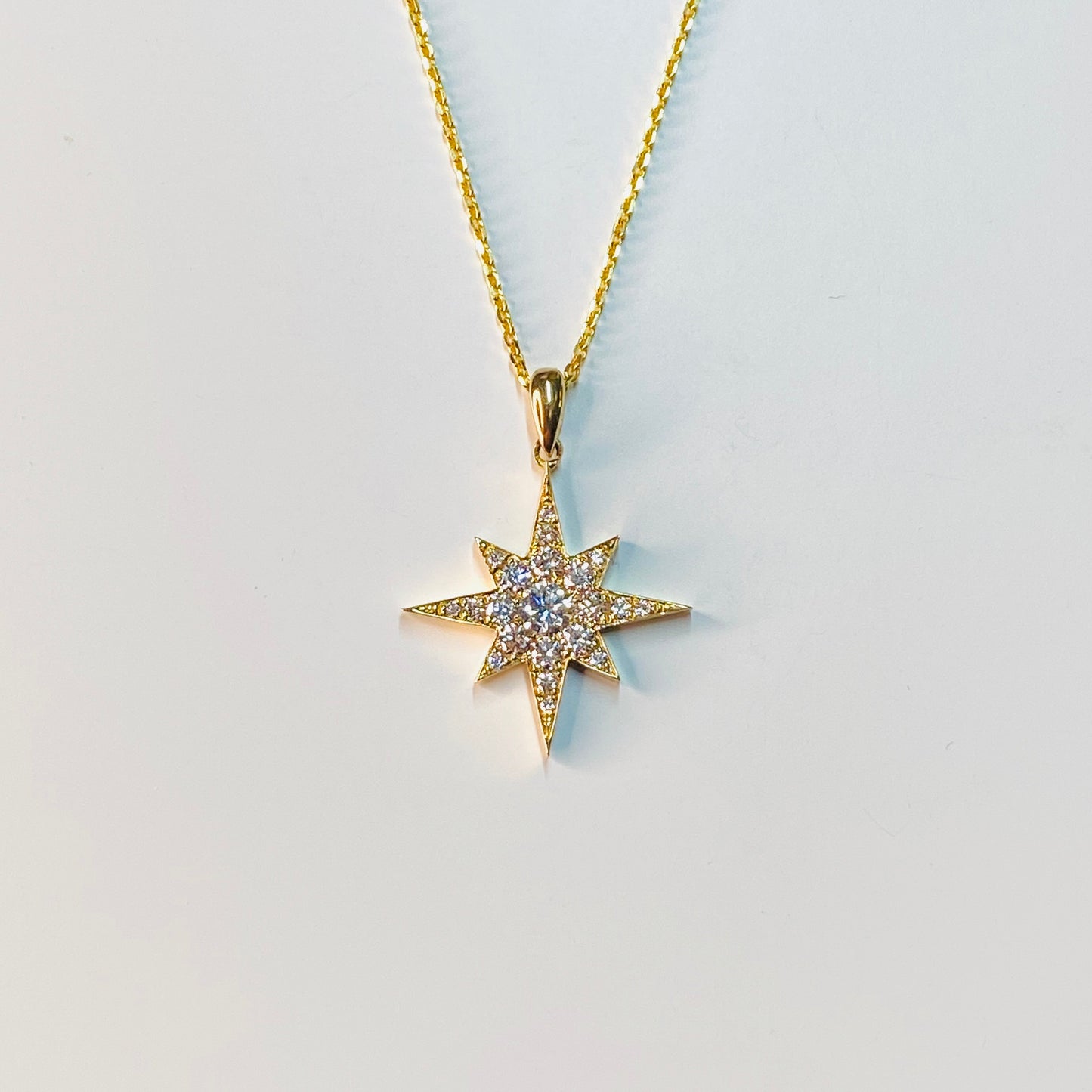 18ct Gold Diamond Star Necklace - John Ross Jewellers