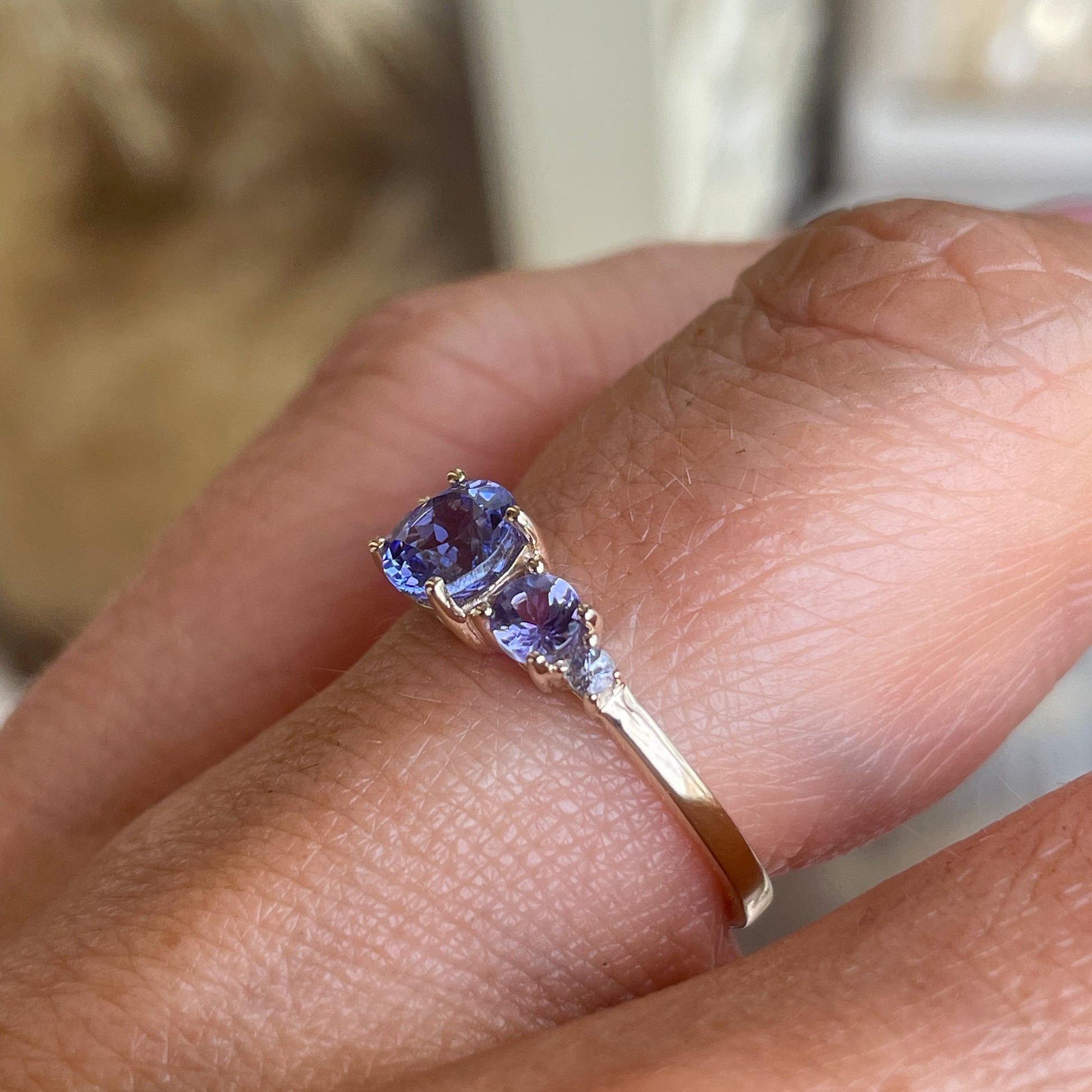 9ct Gold Five Stone Ring - Tanzanite - John Ross Jewellers