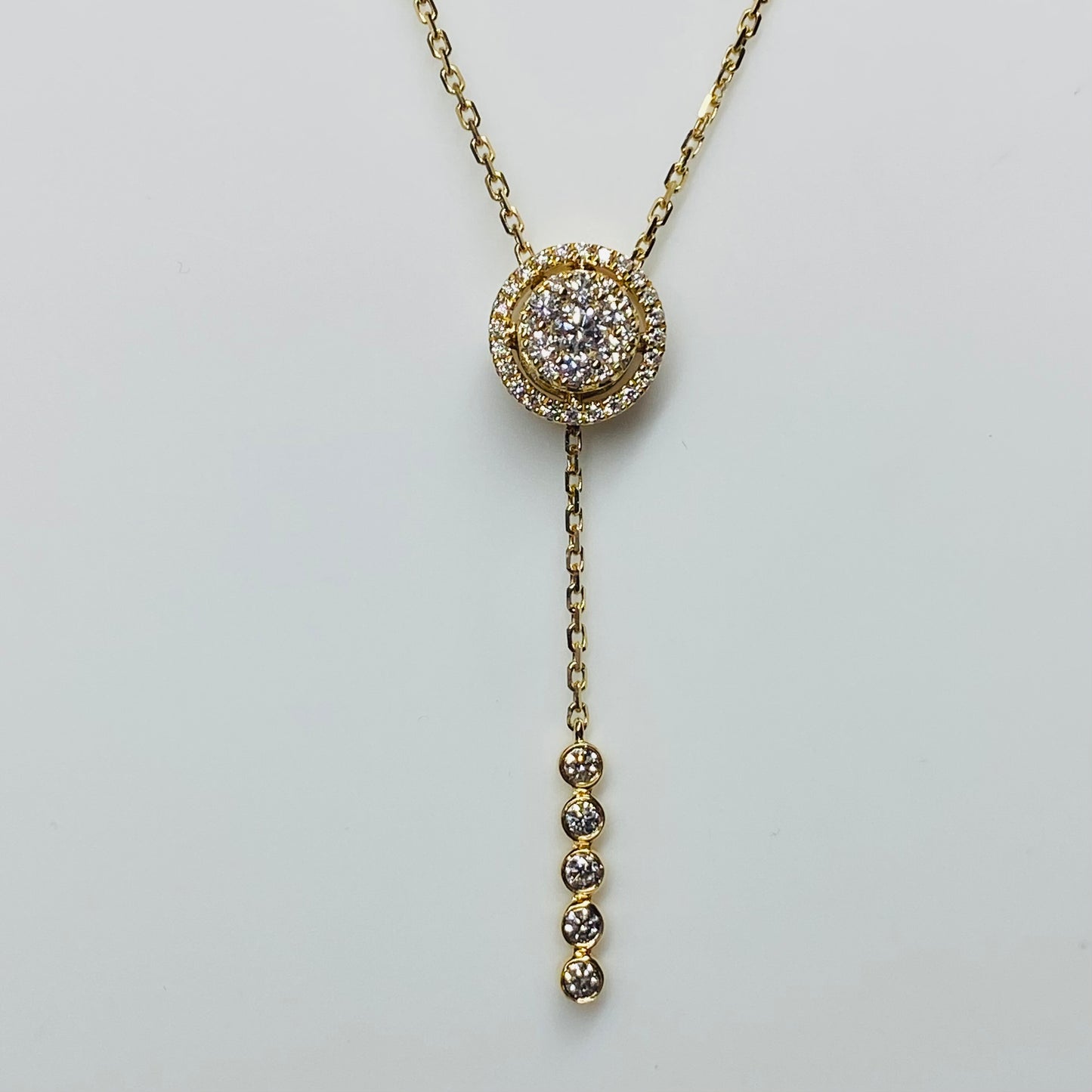 18ct Gold Diamond Lariat Necklace - John Ross Jewellers