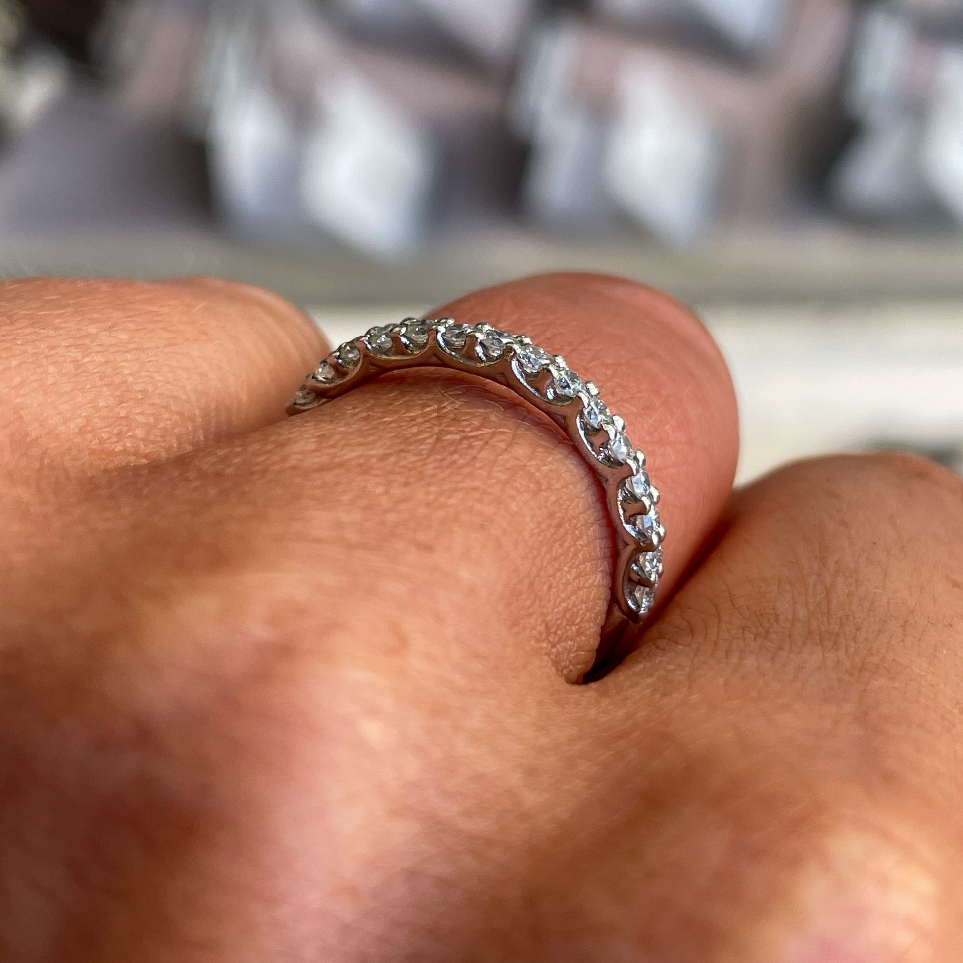 18ct White Gold Diamond Set Wedding/Eternity Ring - John Ross Jewellers