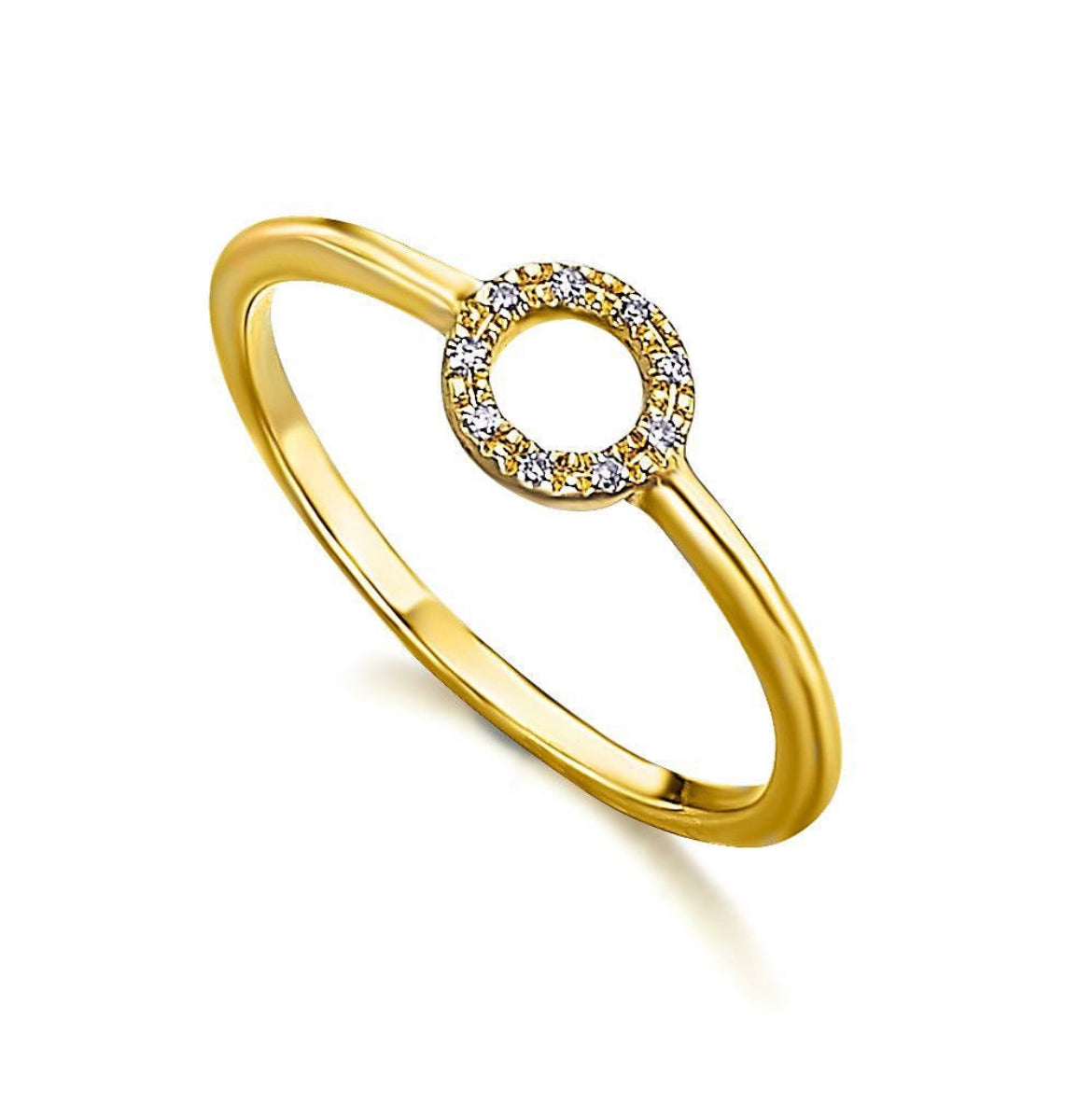 18ct Gold Diamond Circle Ring | 0.018ct - John Ross Jewellers