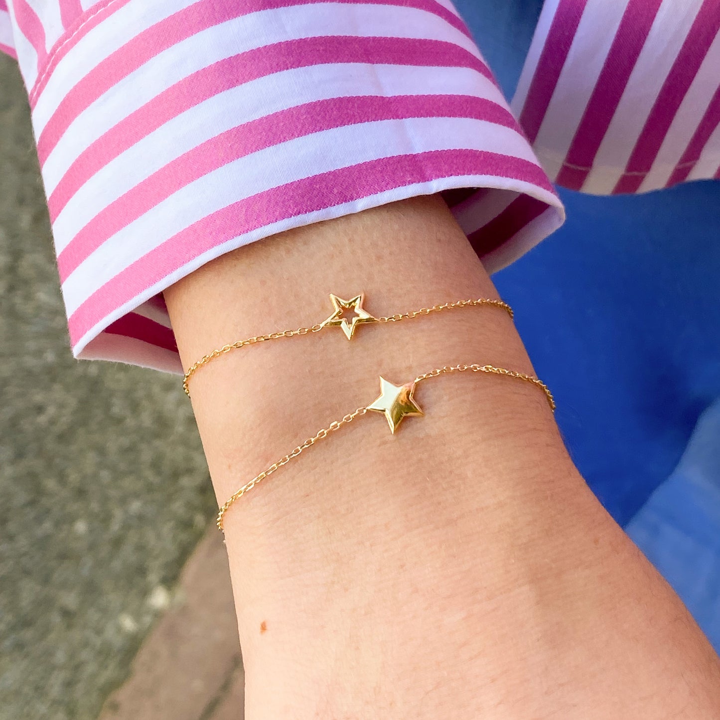 Sunshine Simple Open Star Bracelet - John Ross Jewellers