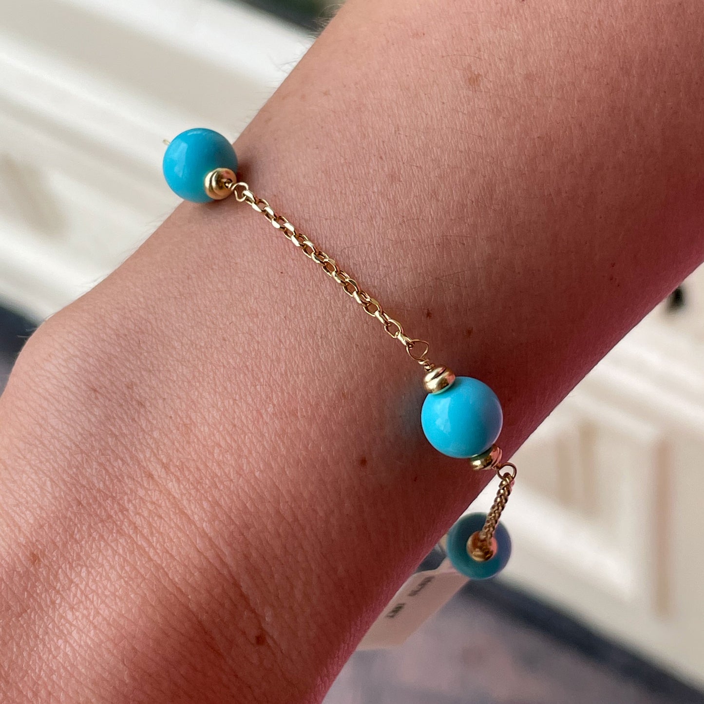 18ct Gold Turquoise Berry Bracelet - John Ross Jewellers