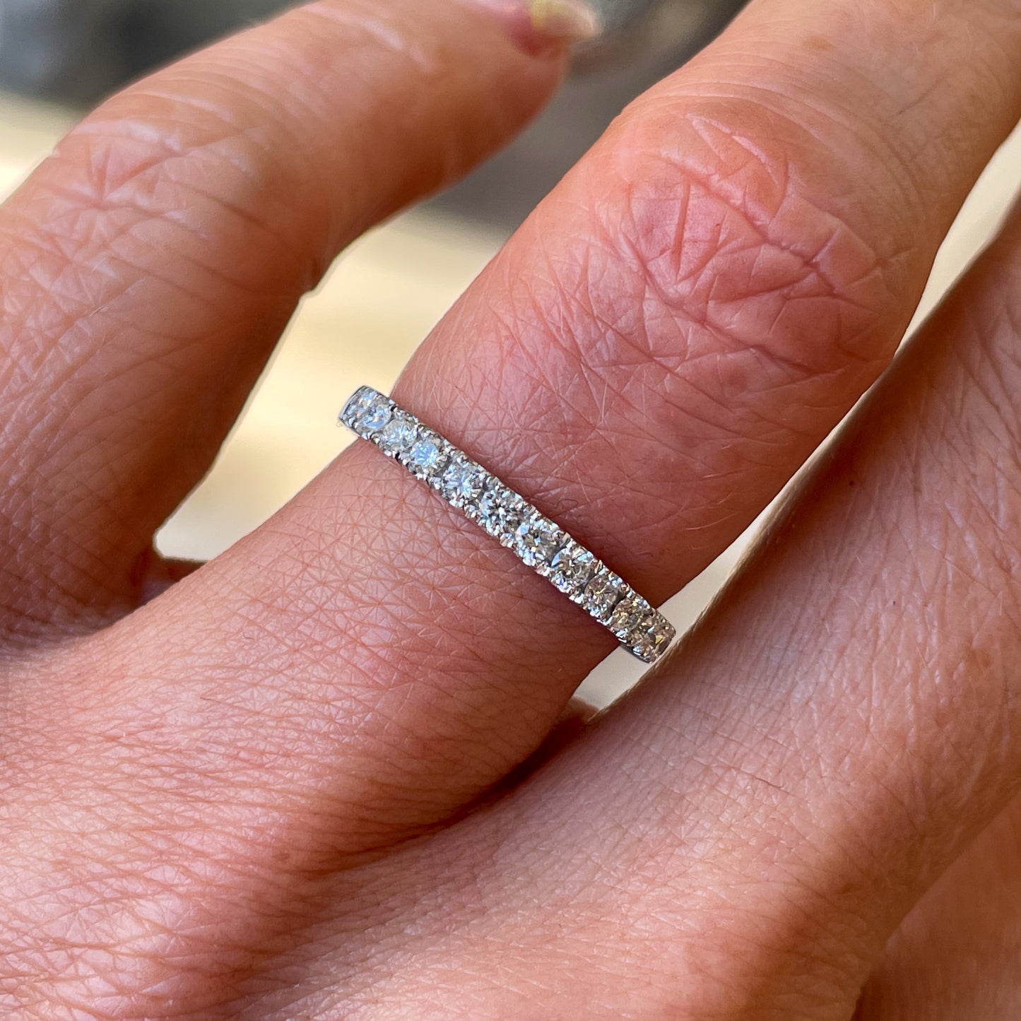 18ct White Gold Diamond Set Wedding/Eternity Band | 0.36ct - John Ross Jewellers