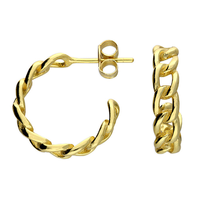 Sunshine Chain Hoop Earrings | 18mm - John Ross Jewellers