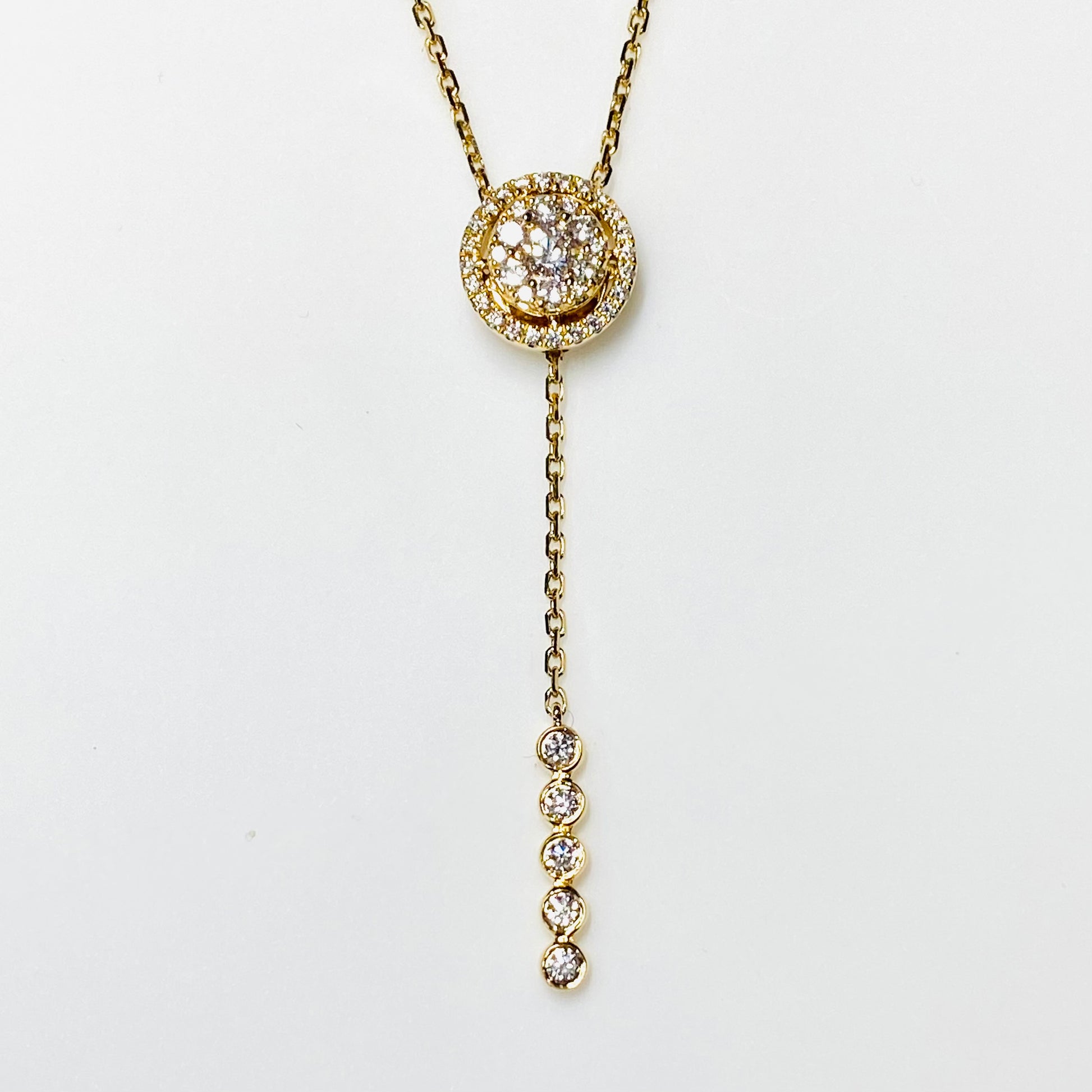 18ct Gold Diamond Lariat Necklace - John Ross Jewellers