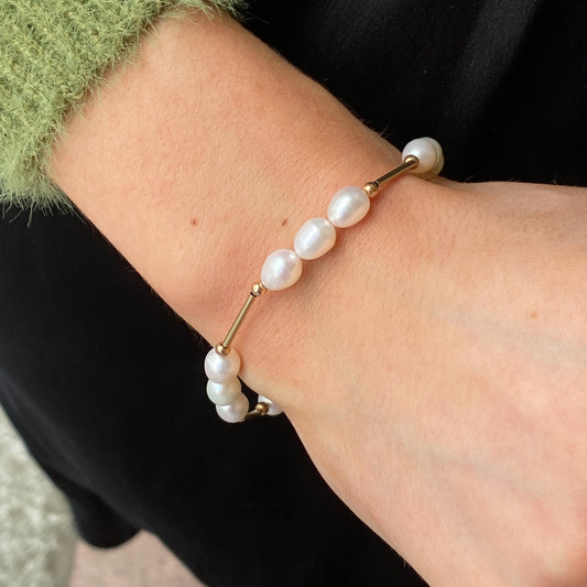 9ct Gold Cultured Freshwater Pearl Bracelet - John Ross Jewellers