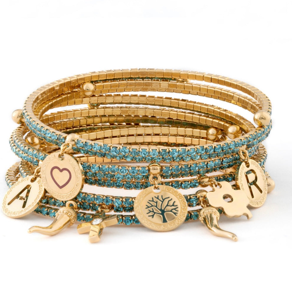 REBECCA MyWorld Letter Bangle - Gold Initial - John Ross Jewellers