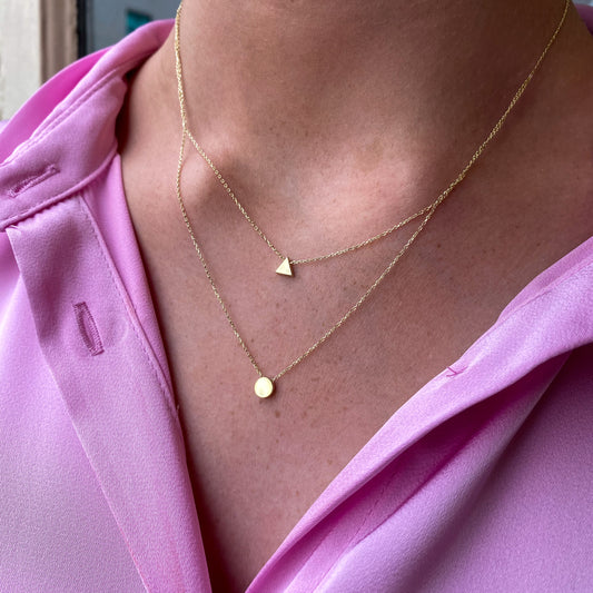 9ct Gold Double Slider Necklace | Fire & Sun - John Ross Jewellers