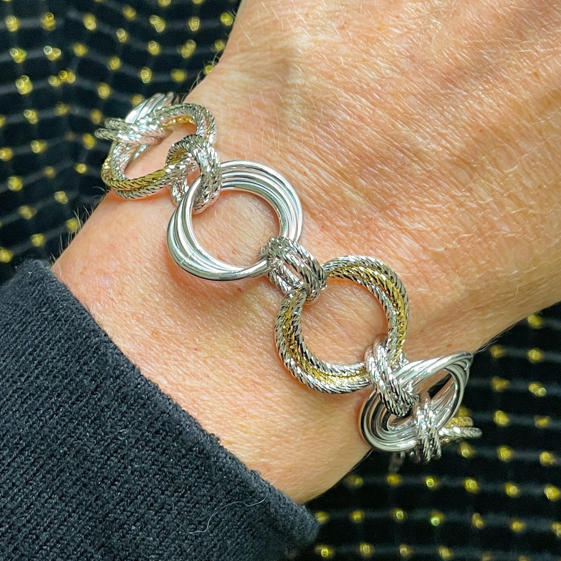 Sunshine Silver Trilogy Open Circles Bracelet - John Ross Jewellers