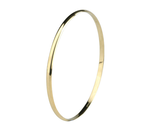 9ct Gold Classic Solid Polished Bangle | Extra Narrow - John Ross Jewellers