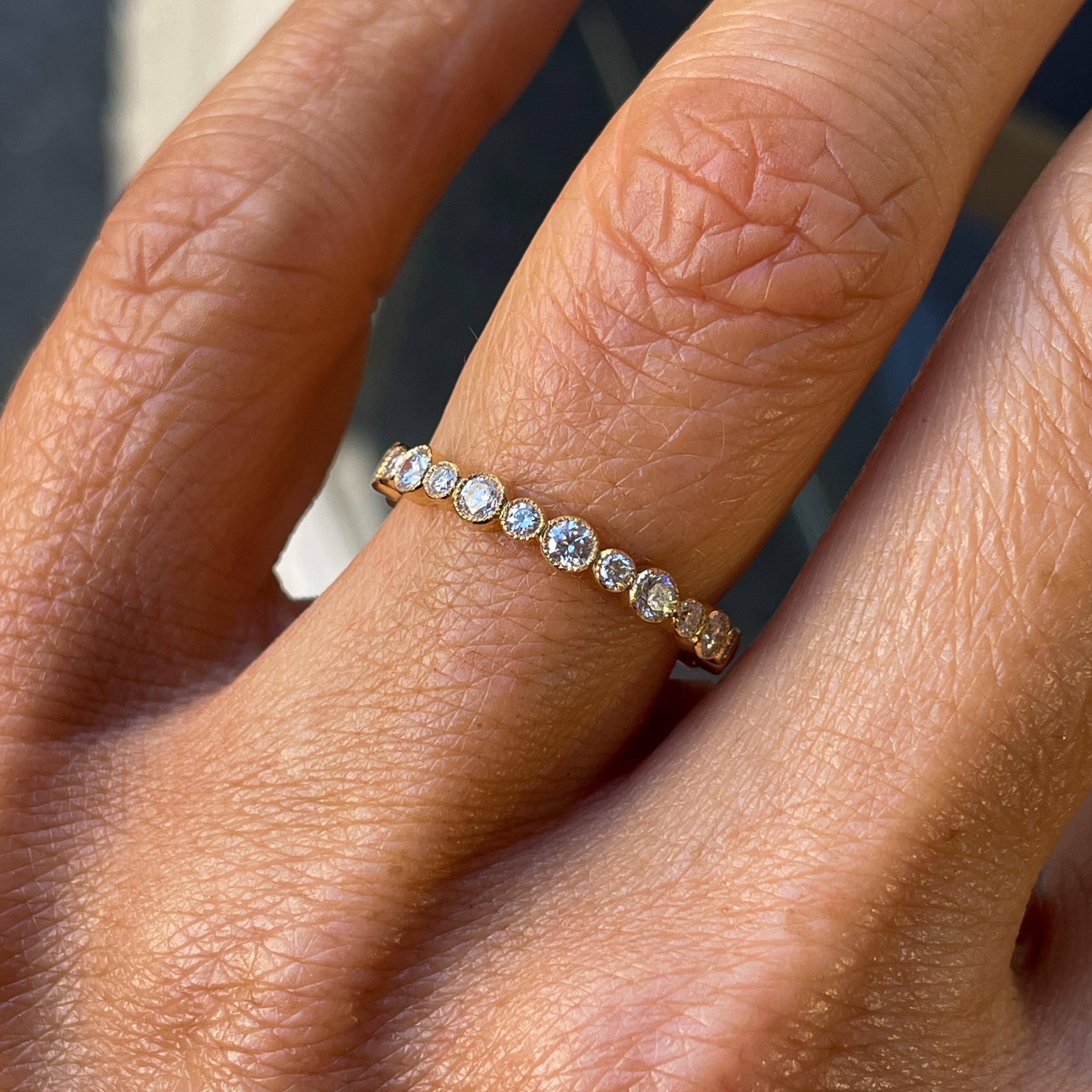 Dainty diamond store ring band