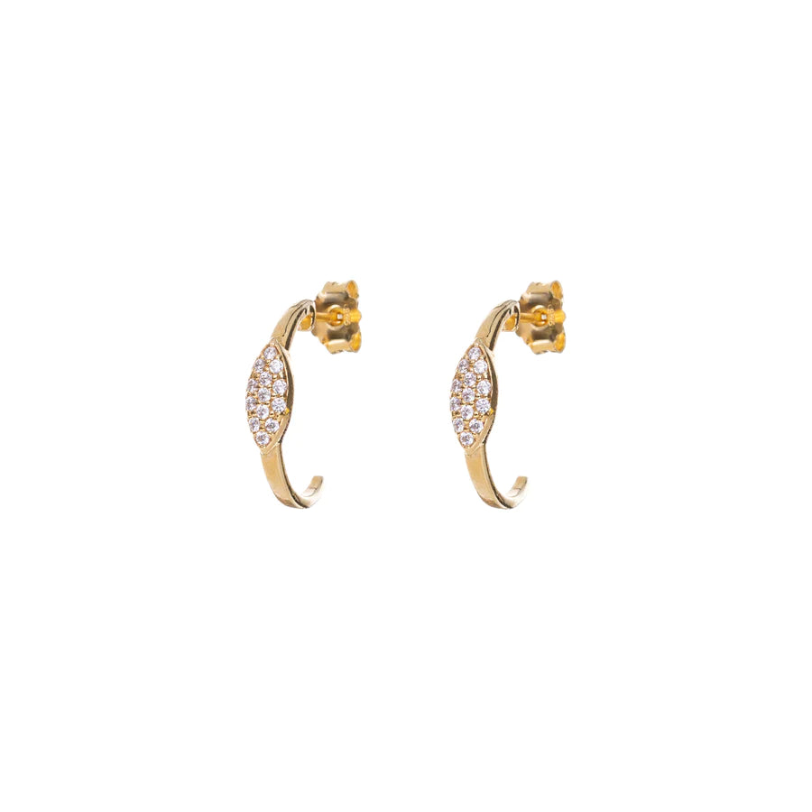 Sunshine Marquis Pavé CZ Hoop Earrings - John Ross Jewellers