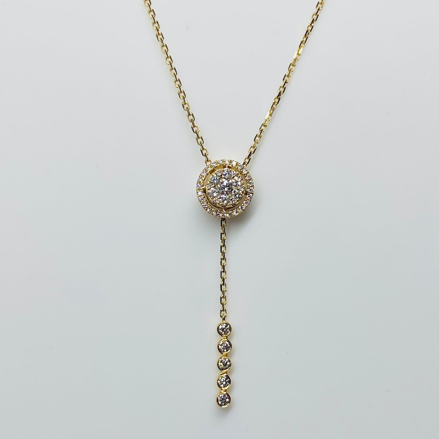 18ct Gold Diamond Lariat Necklace - John Ross Jewellers