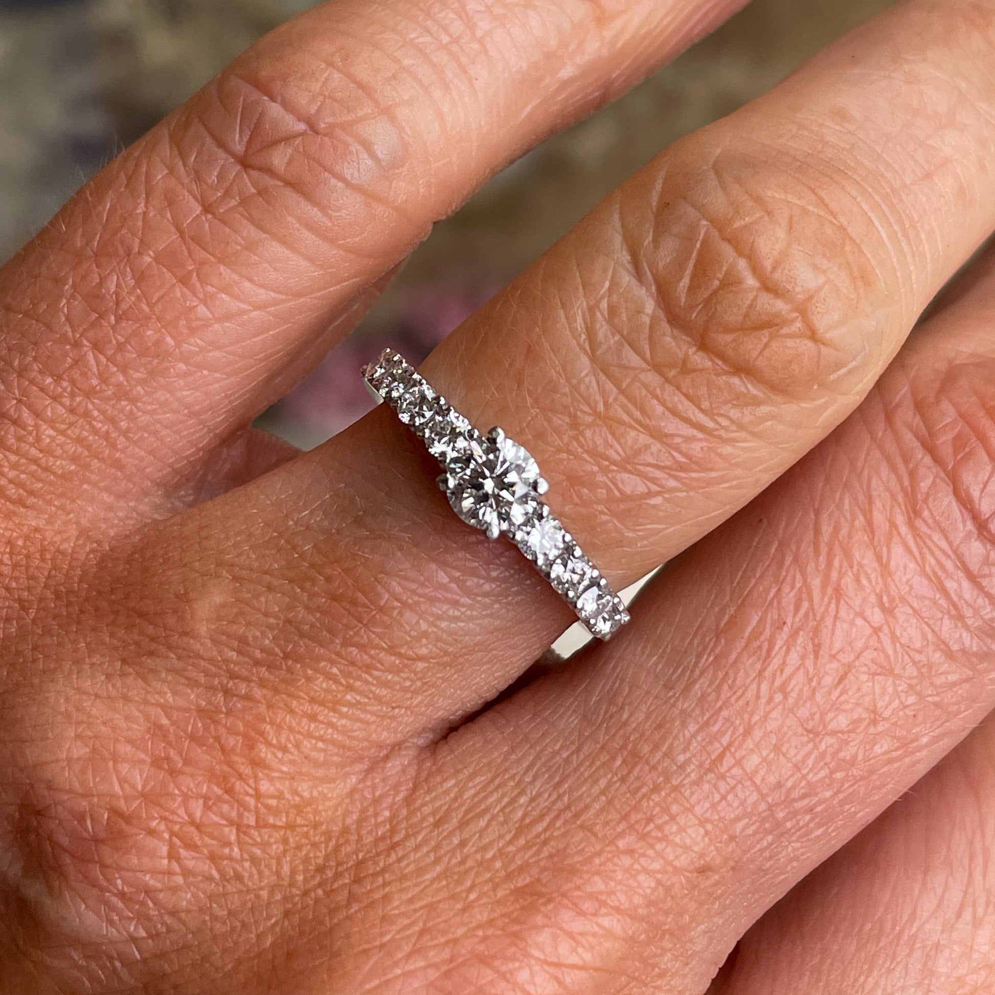 18ct White Gold Diamond Engagement Ring | 0.96ct - John Ross Jewellers