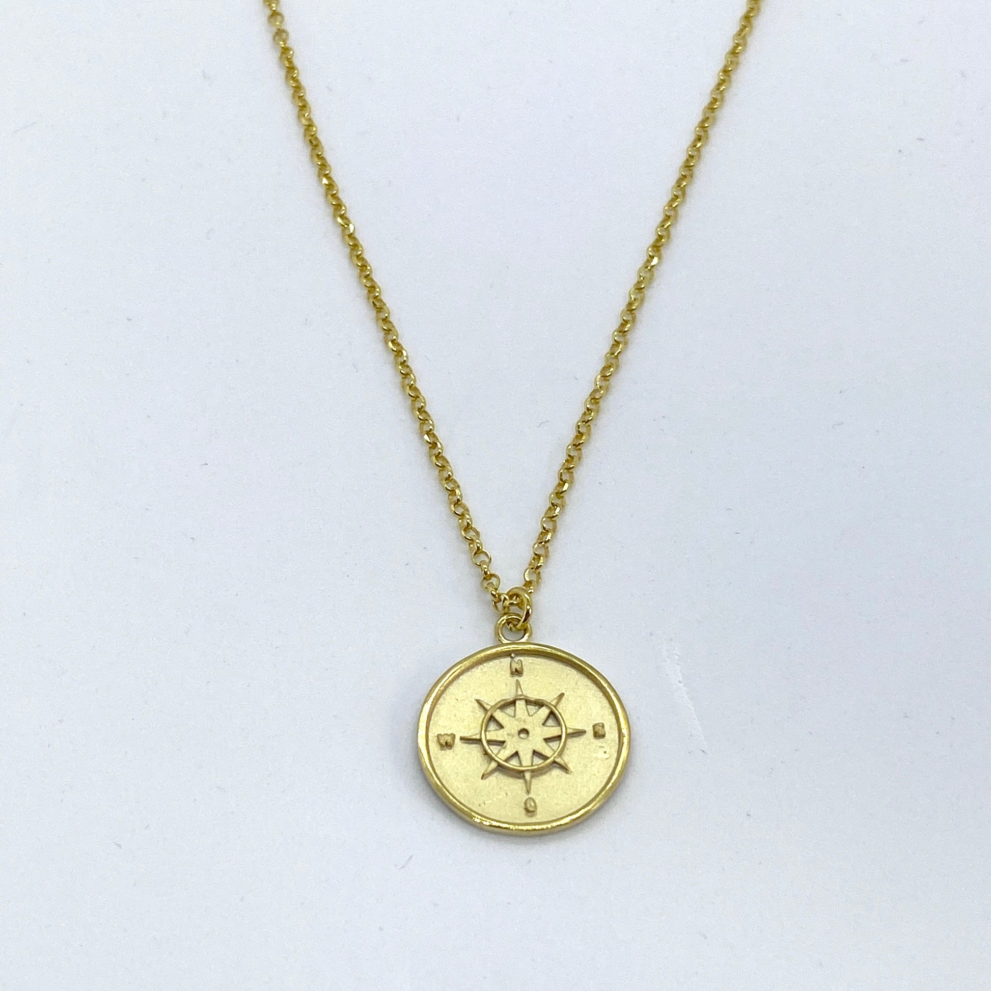 SUNSHINE Compass Disc Necklace - Gold - John Ross Jewellers