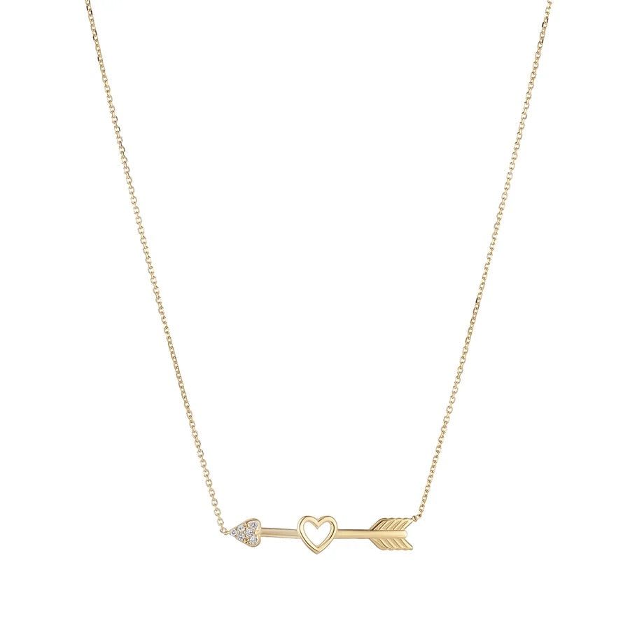 9ct Gold Cupid’s Arrow Necklace - John Ross Jewellers