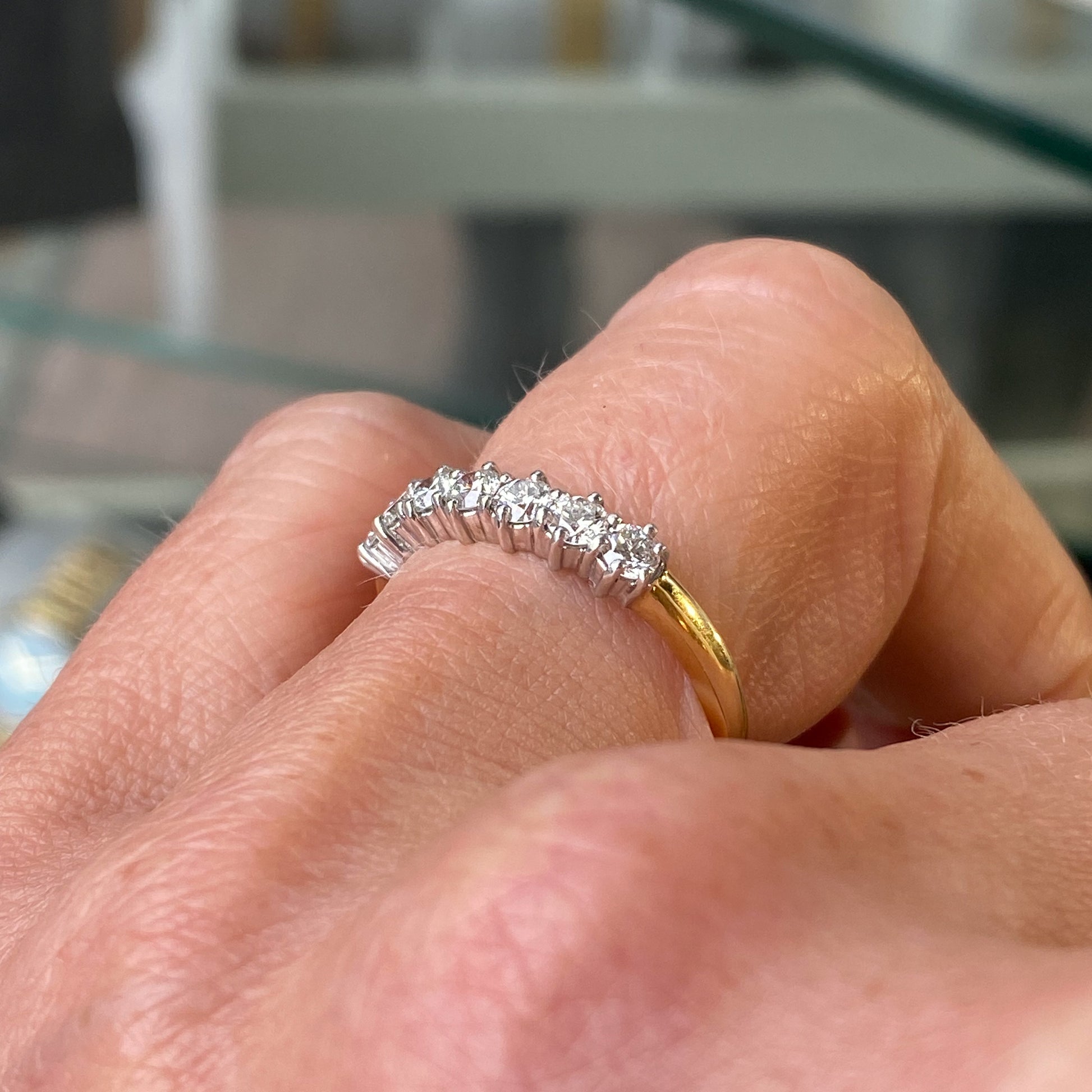 18ct Gold Seven Stone Diamond Eternity Ring | 0.62ct - John Ross Jewellers