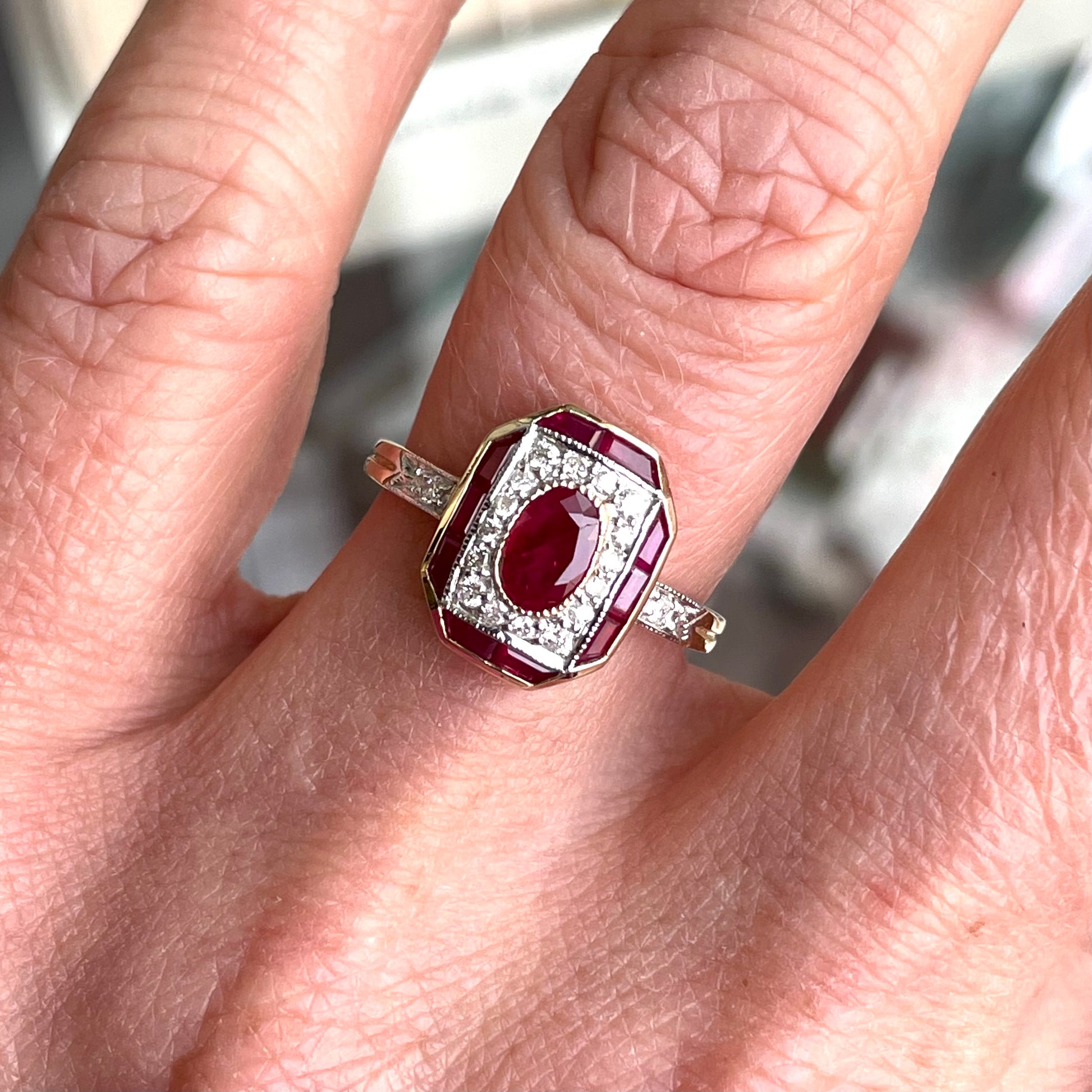 9ct Gold Ruby & Diamond Ring - John Ross Jewellers