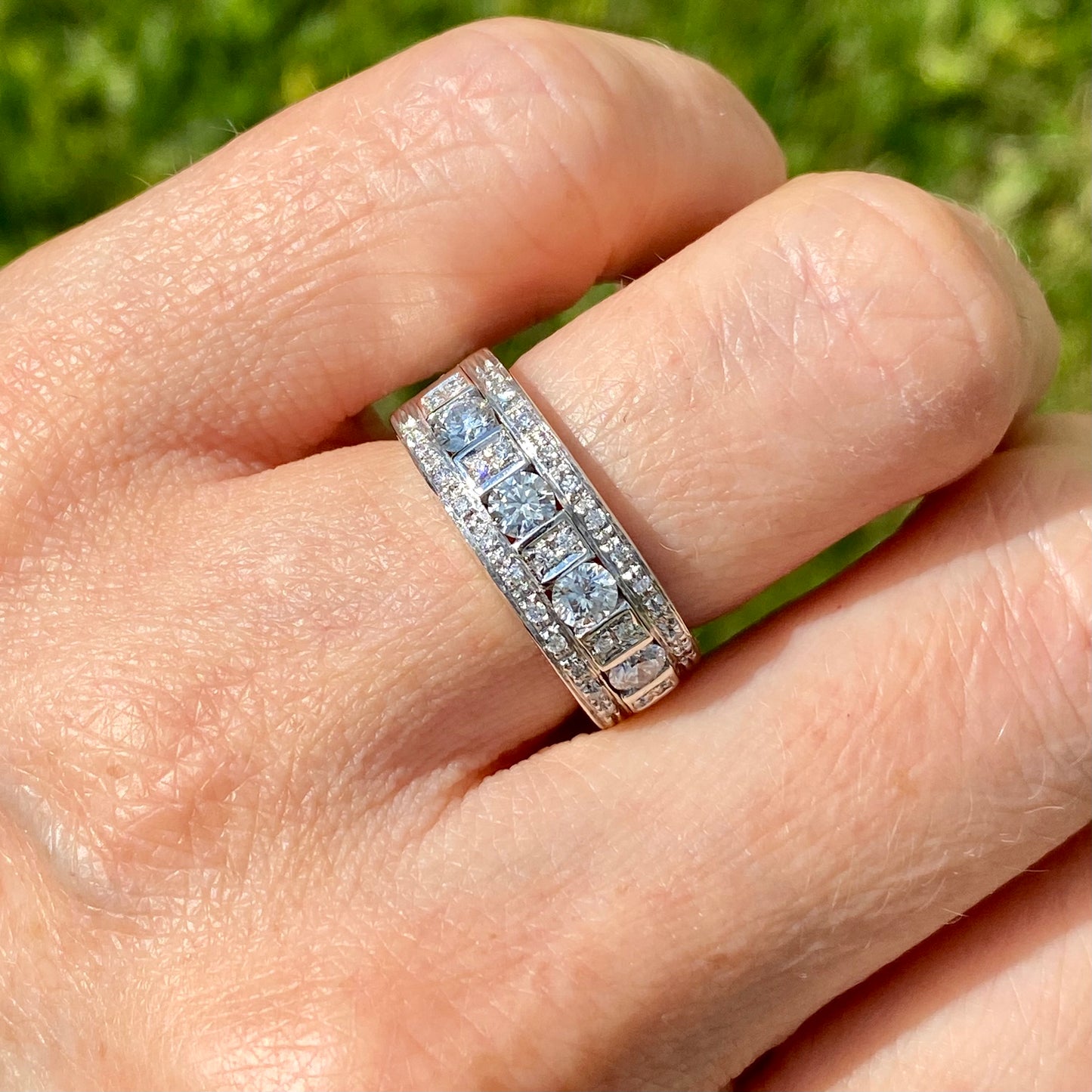 18ct White Gold Diamond Band Ring | 0.78ct - John Ross Jewellers