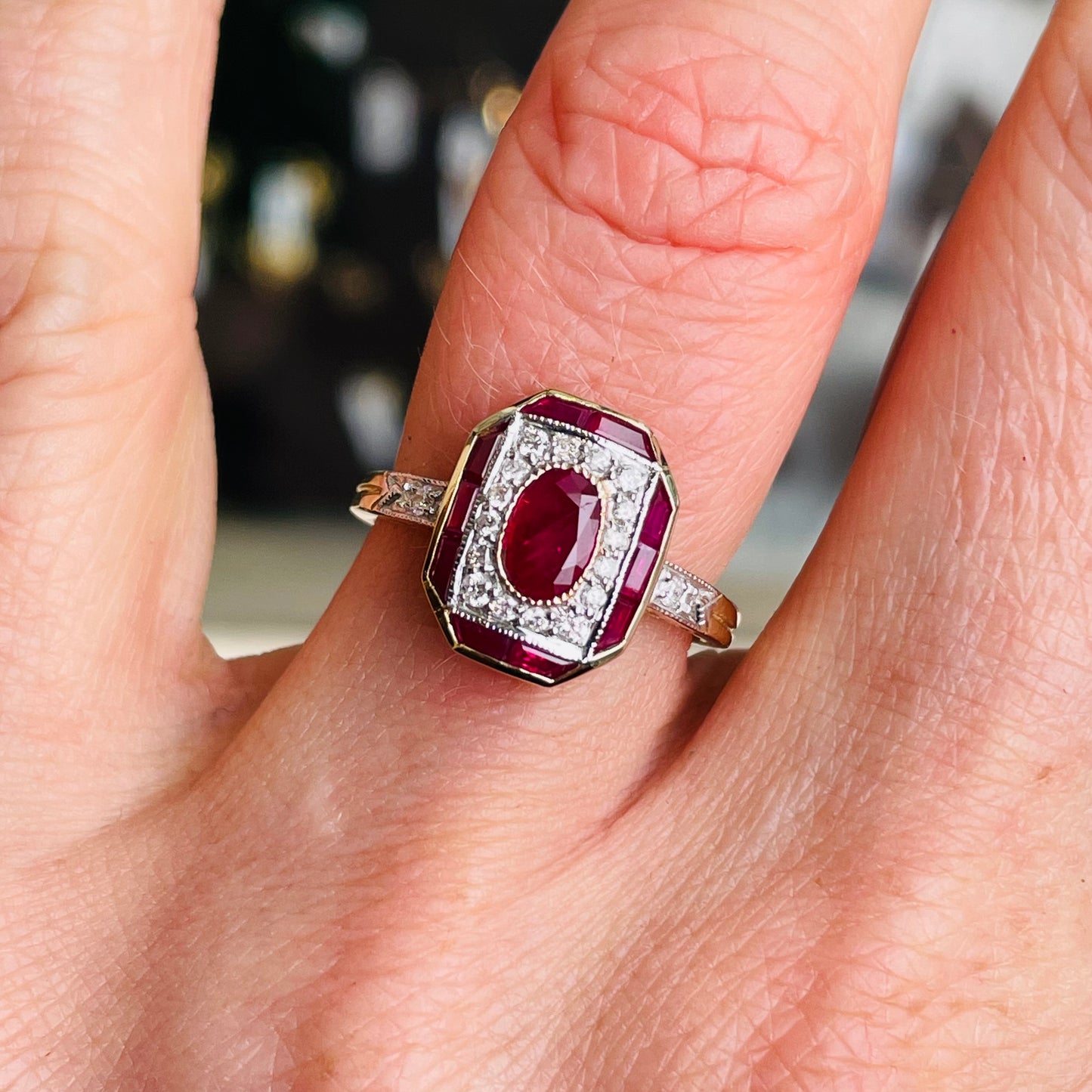 9ct Gold Ruby & Diamond Ring - John Ross Jewellers