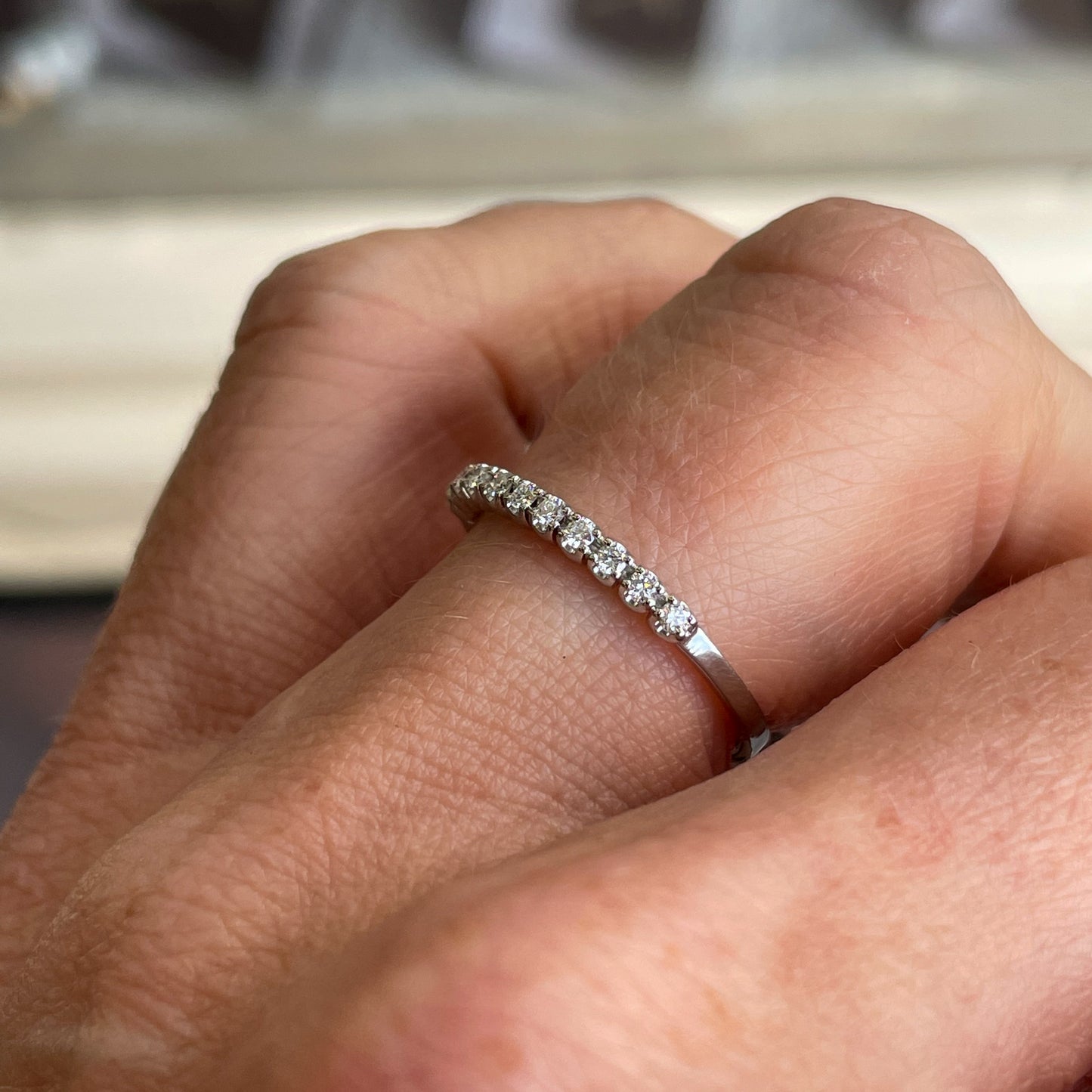 18ct White Gold Diamond Eternity Ring 0.13ct - John Ross Jewellers