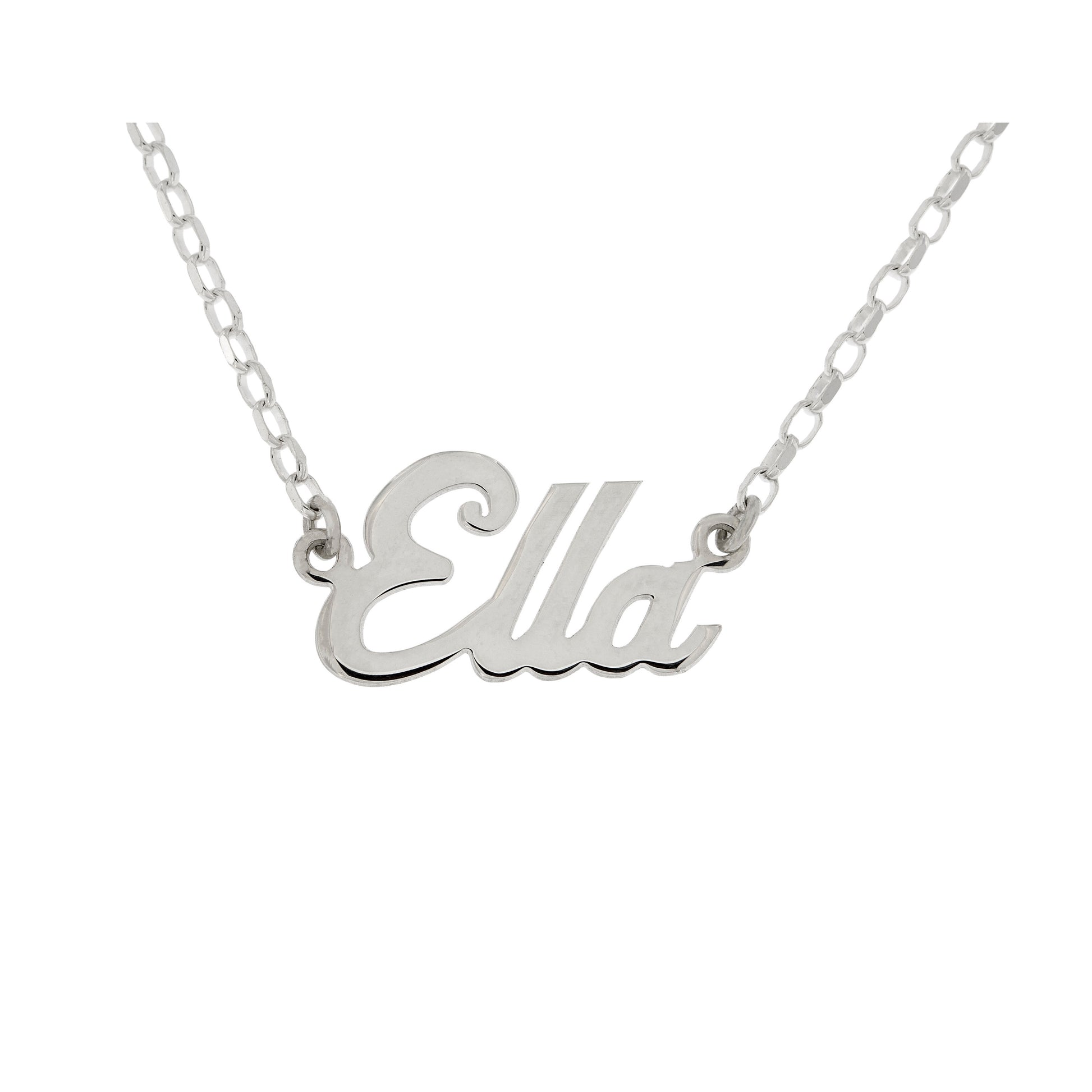 Silver Name Plate Necklace - John Ross Jewellers