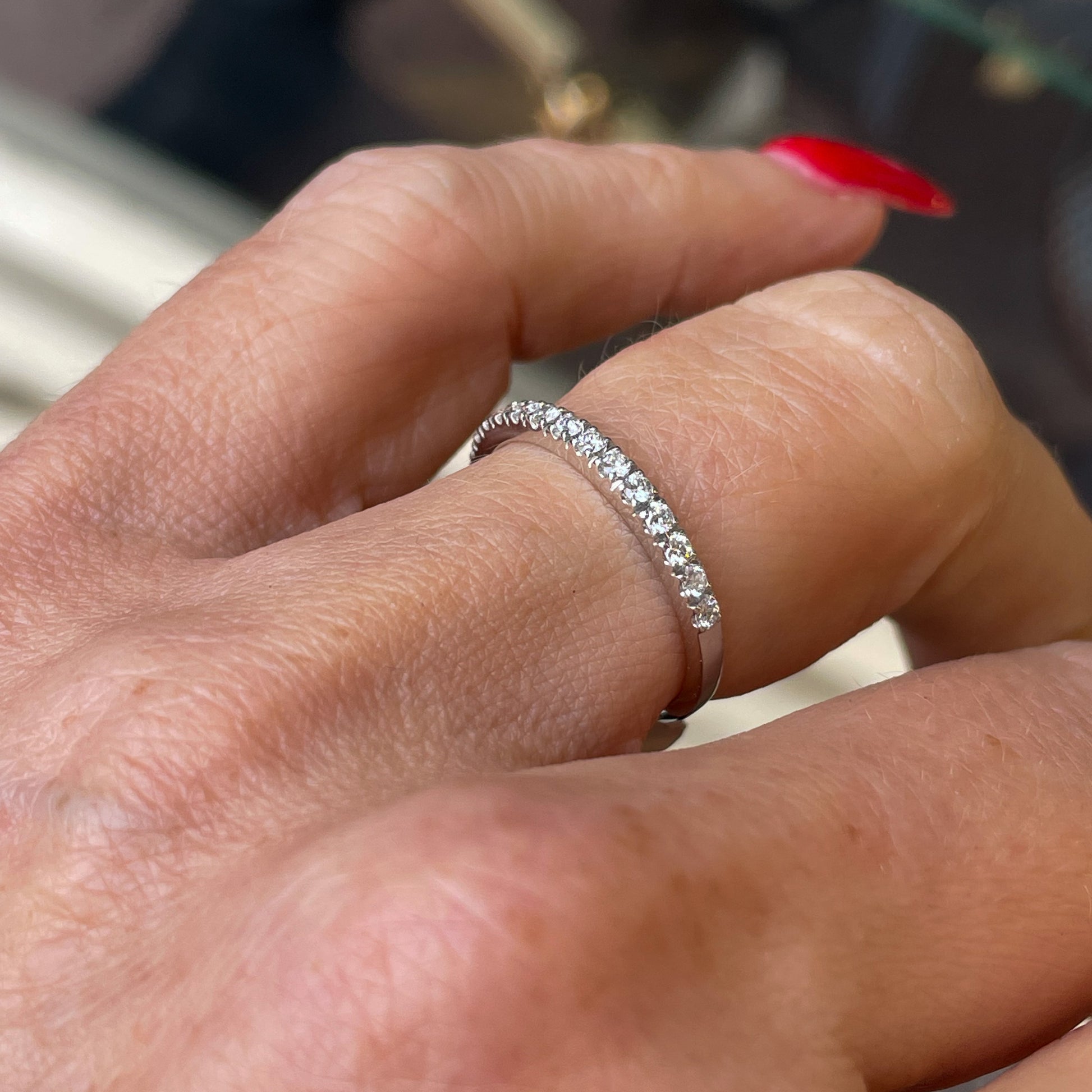 18ct White Gold Diamond Eternity Ring 0.22ct - John Ross Jewellers