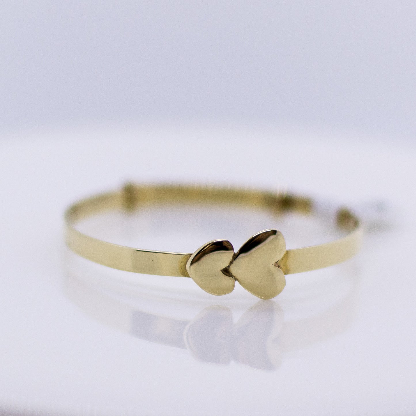 Kids 9ct Gold Hearts Bangle - John Ross Jewellers