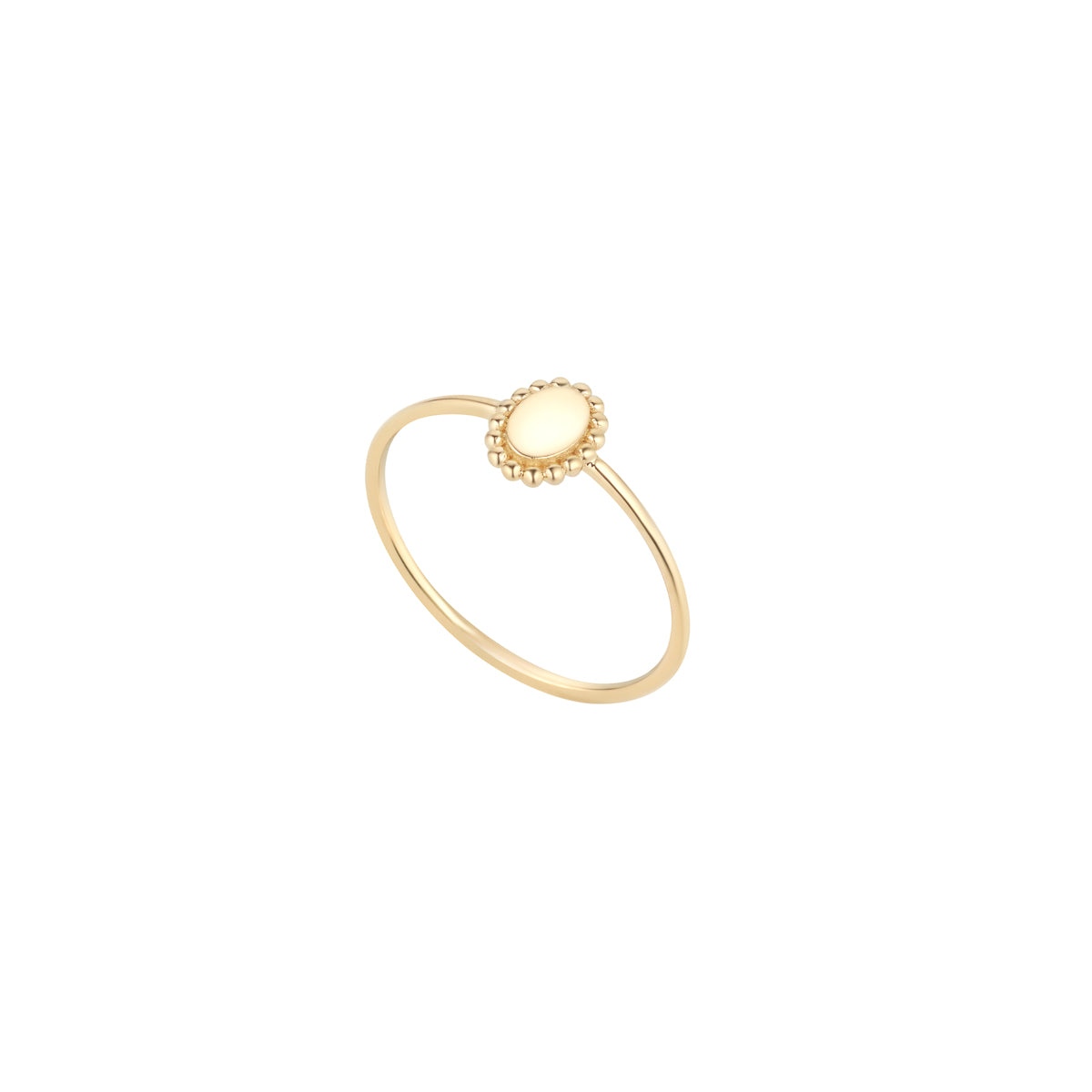 9ct Gold Beaded Signet Ring - John Ross Jewellers