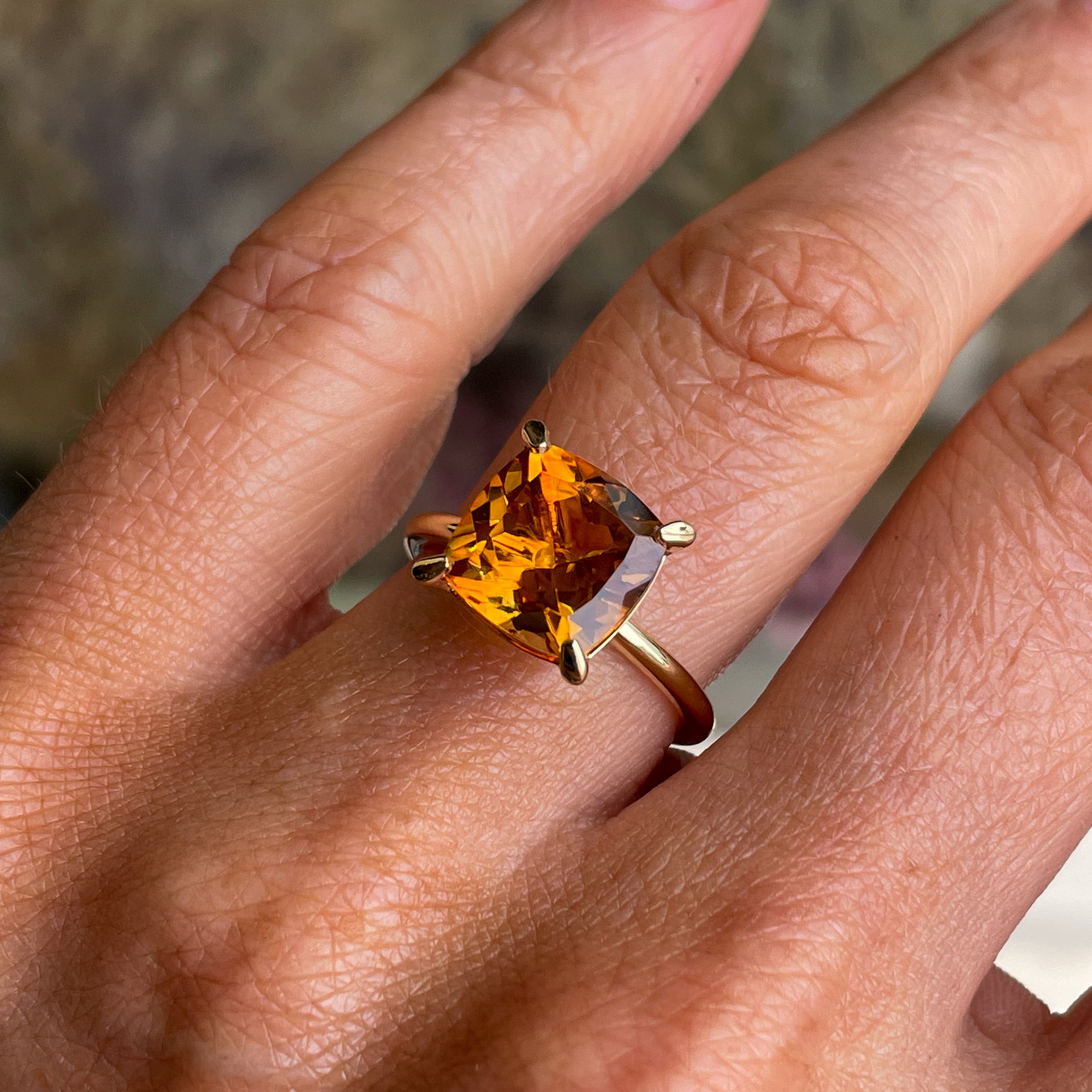 18ct Gold Citrine Ring | 3.98ct - John Ross Jewellers