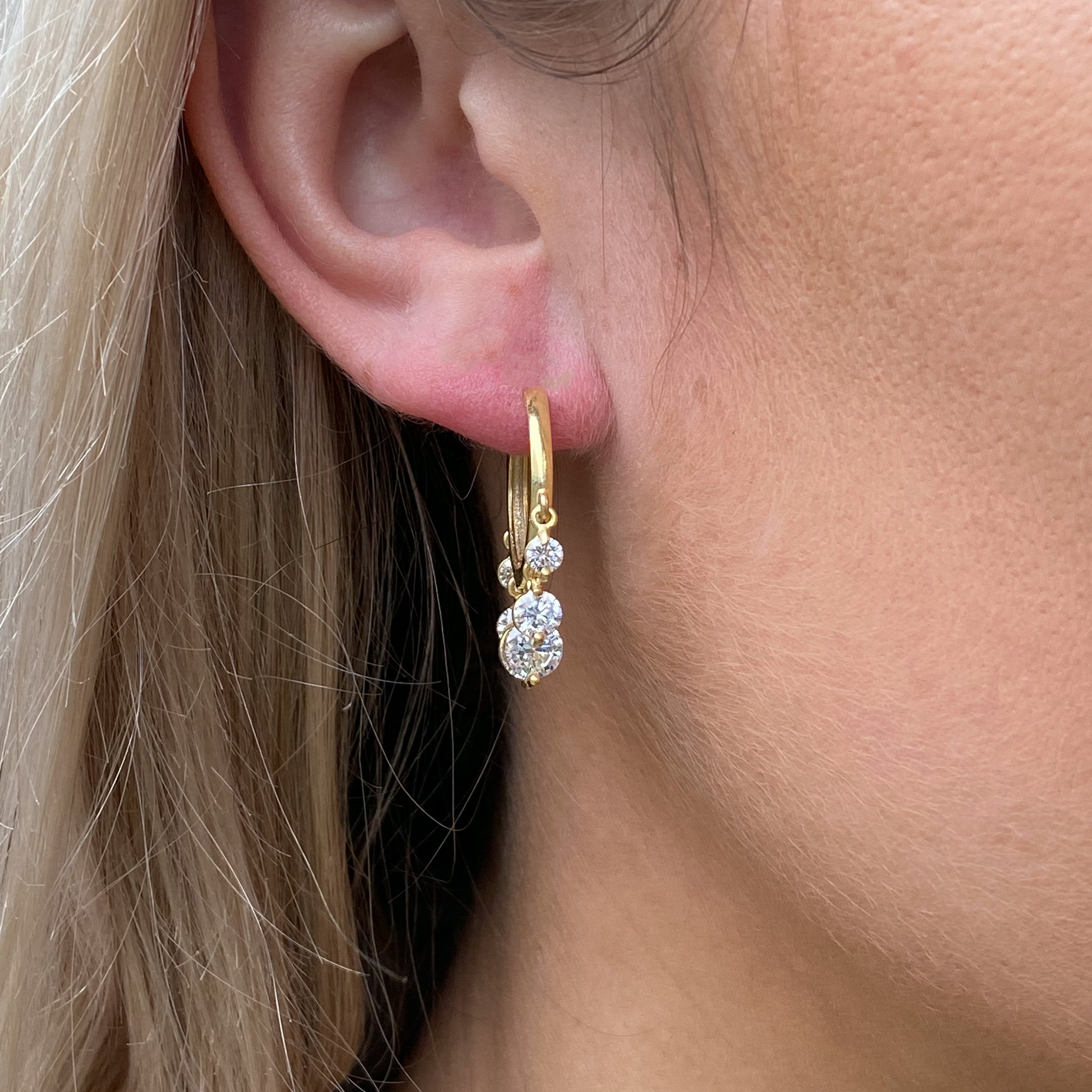 Sunshine Multi CZ Huggie Hoop Earrings - John Ross Jewellers