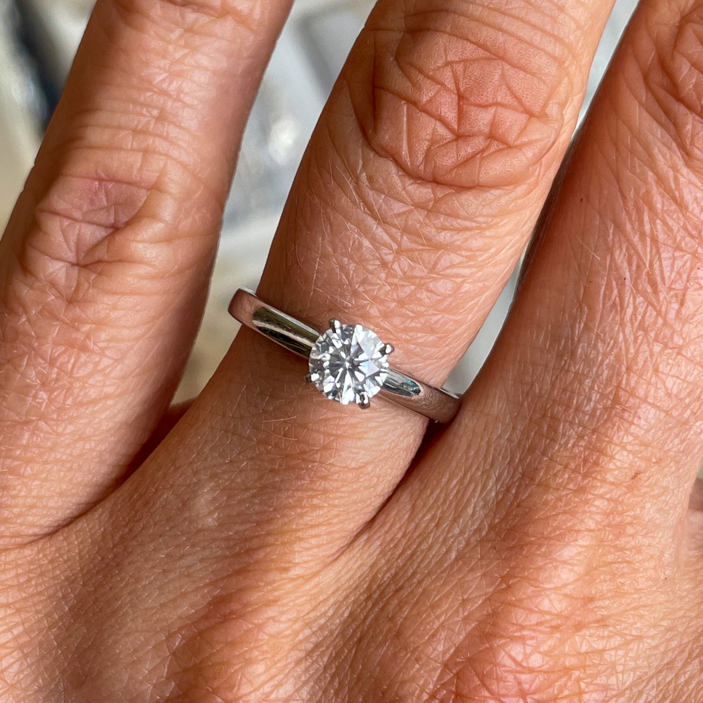 Platinum 0.59ct Diamond Solitaire Engagement Ring - John Ross Jewellers