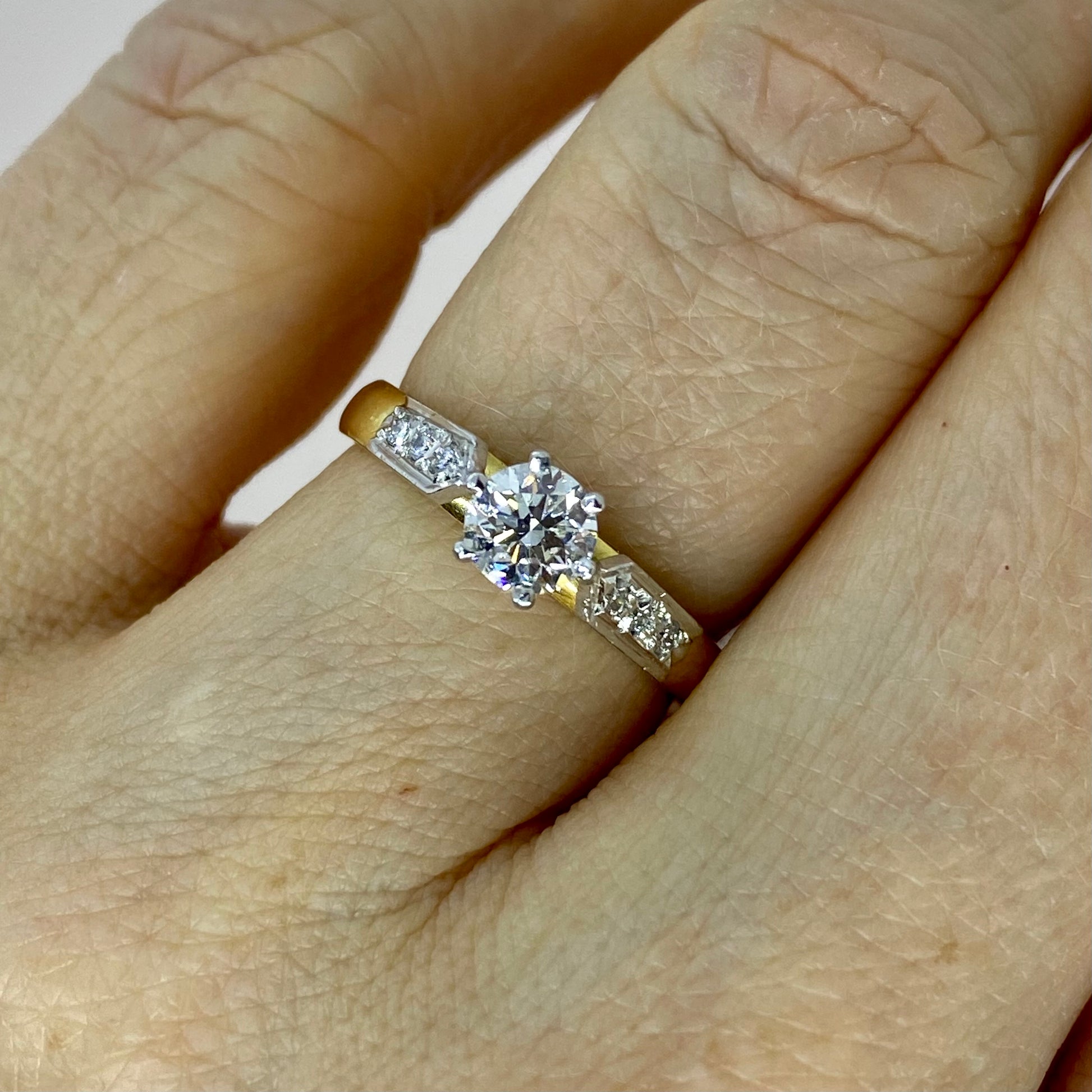 18ct Gold 0.50ct Diamond Solitaire Engagement Ring - John Ross Jewellers