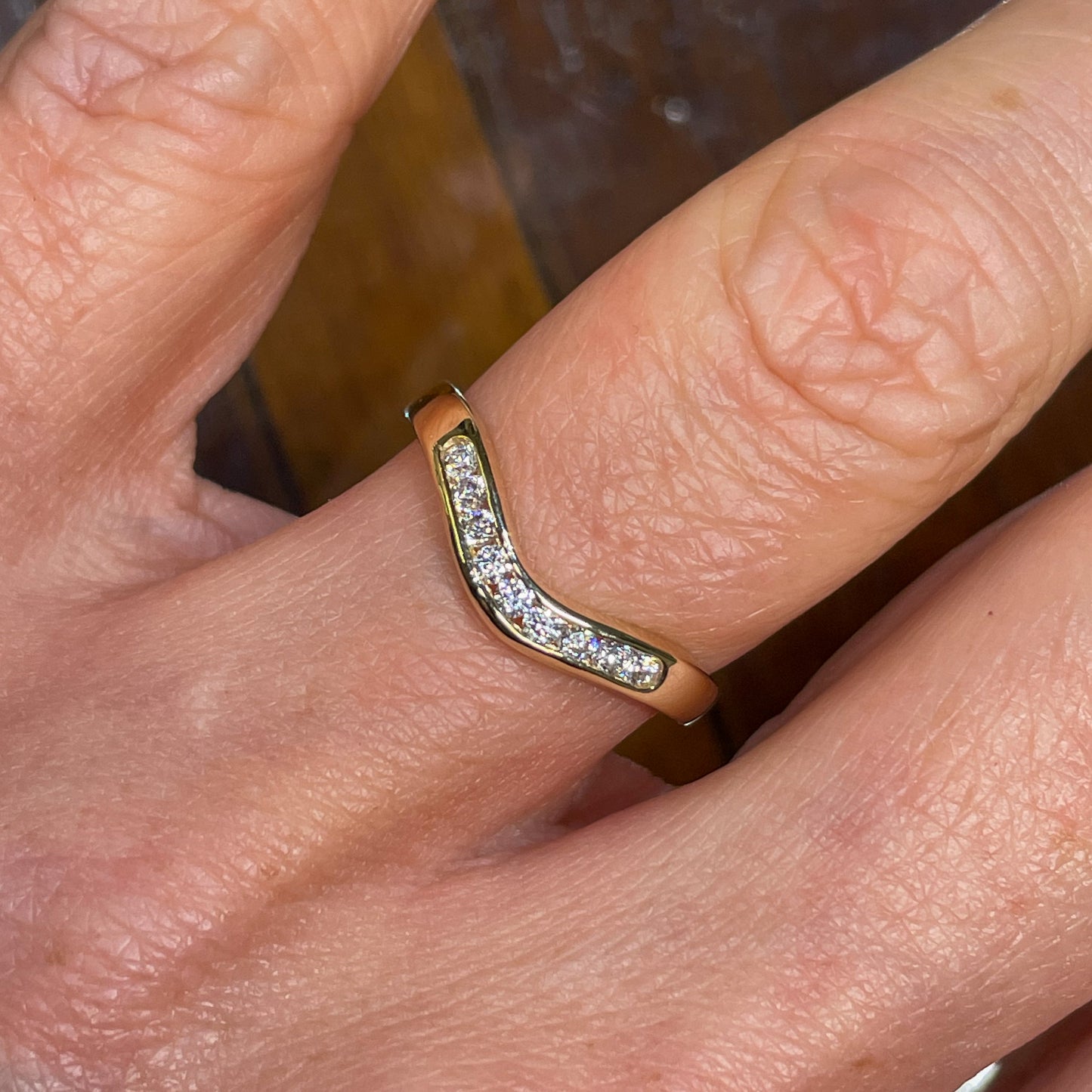 9ct Gold Curved Channel Set CZ Eternity Ring - John Ross Jewellers