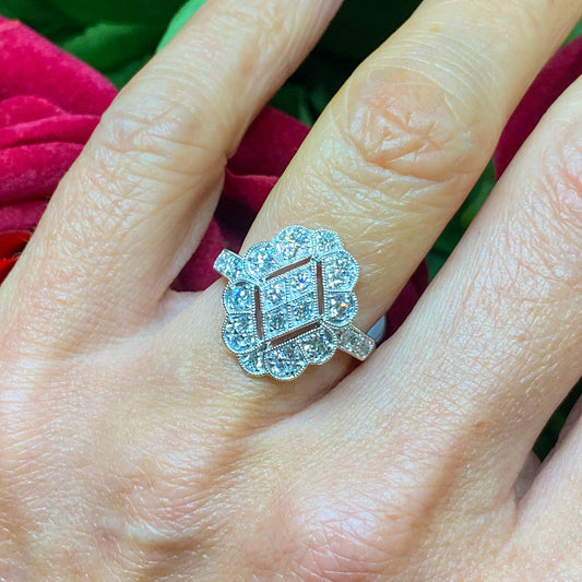 Platinum 0.87ct Diamond Ring - John Ross Jewellers