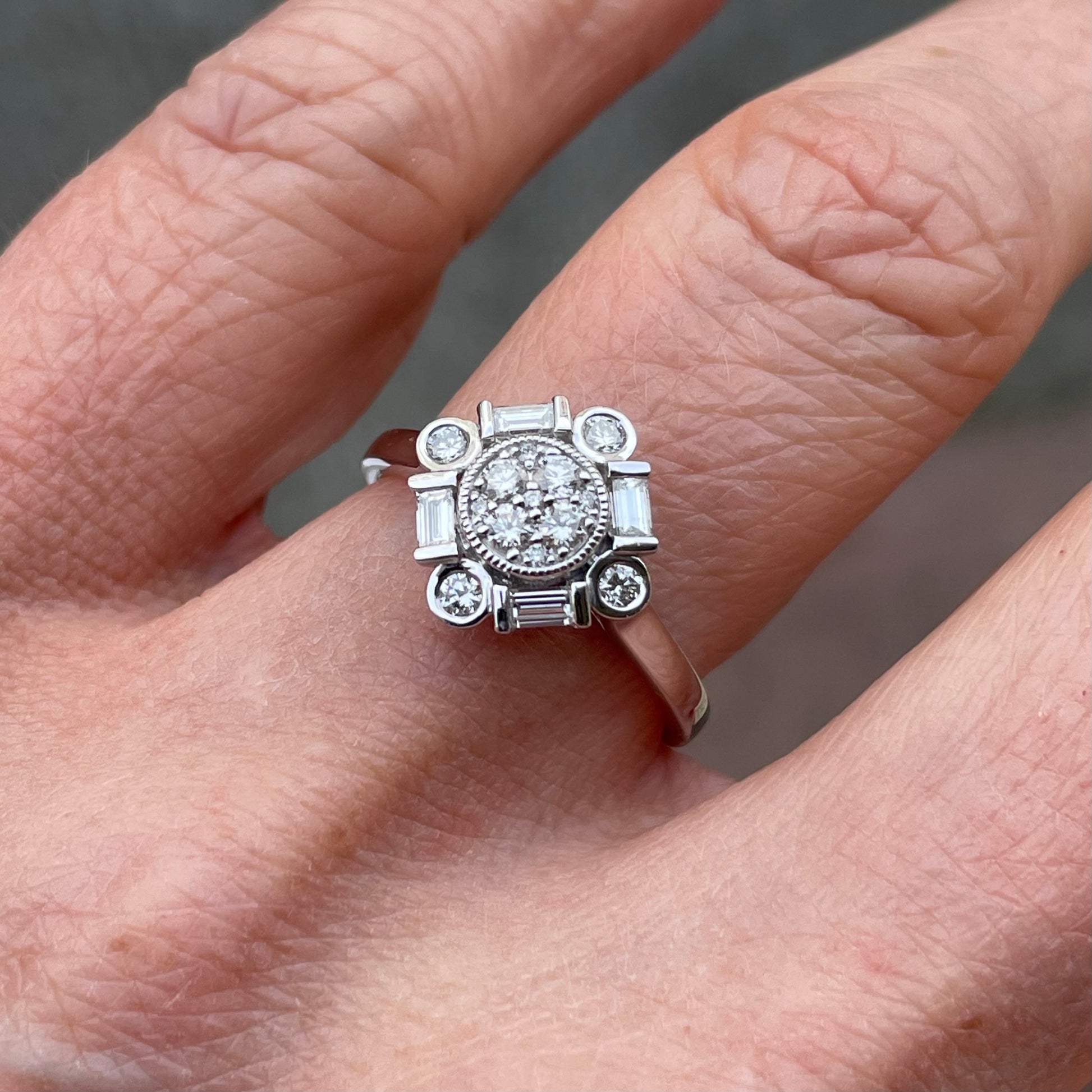 Platinum Alexandra Diamond Engagement Ring | 0.49ct - John Ross Jewellers