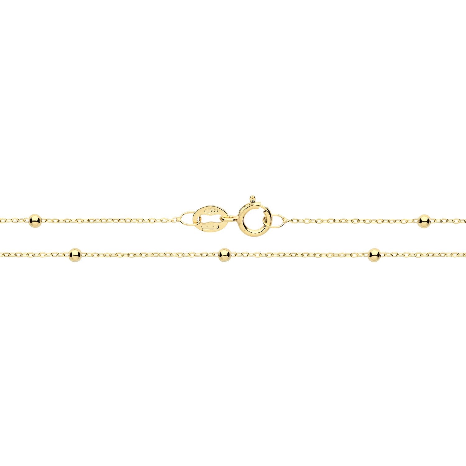 9ct Gold Bead & Chain Bracelet - John Ross Jewellers