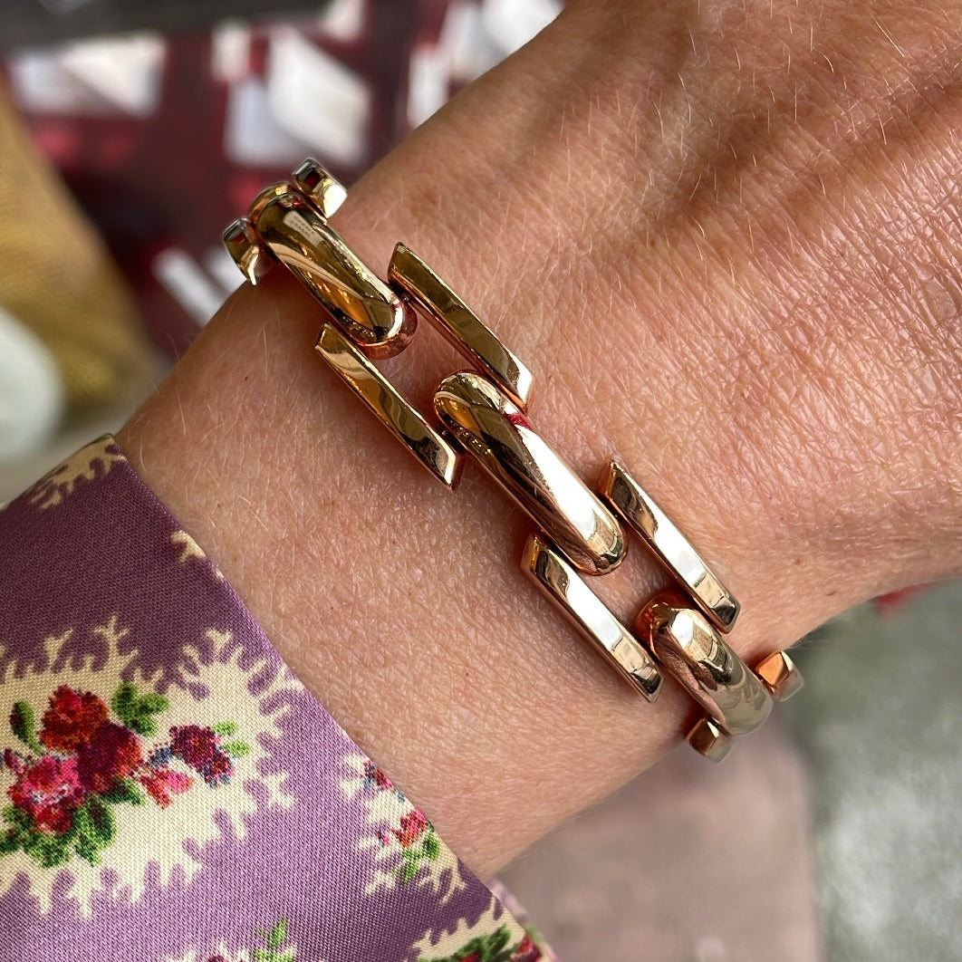9ct Rose Gold Long Link Bracelet - John Ross Jewellers