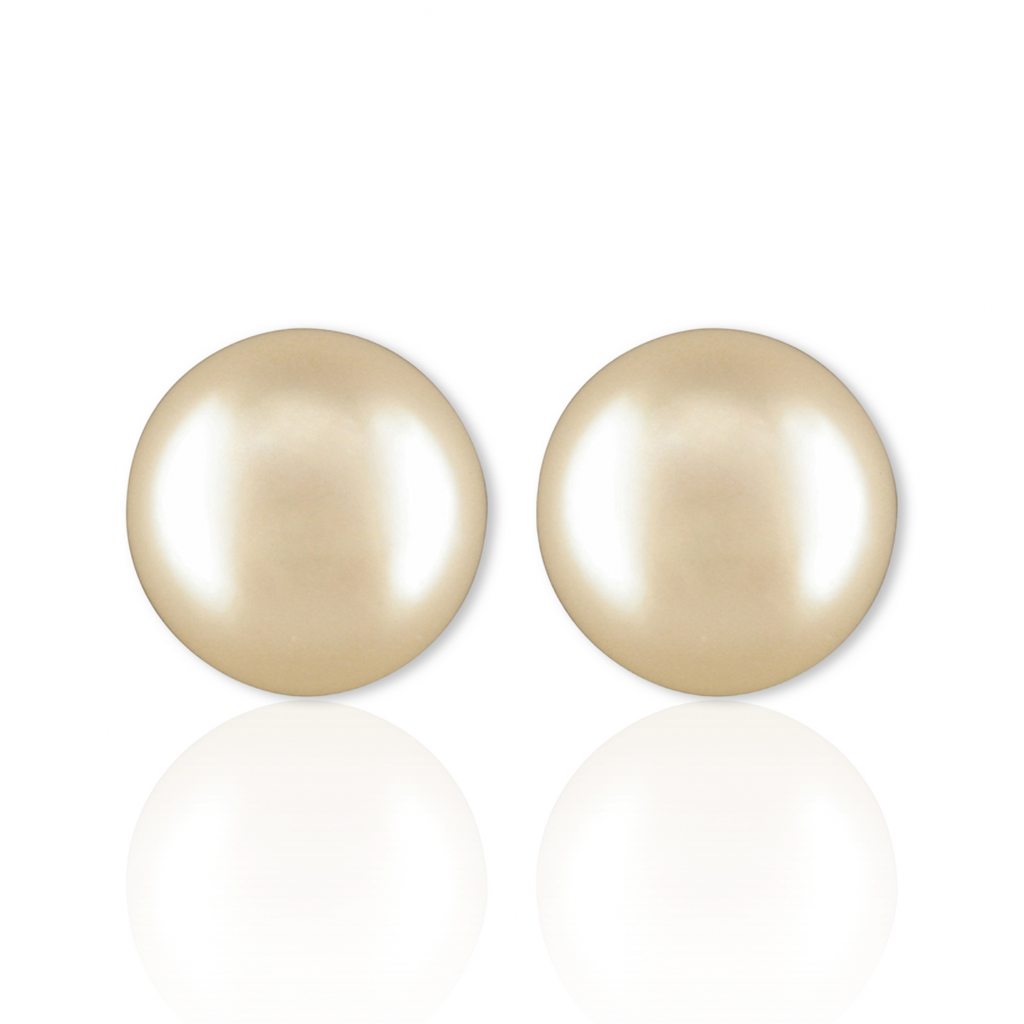 Silver Freshwater Pearl 11mm Button Stud Earrings - John Ross Jewellers