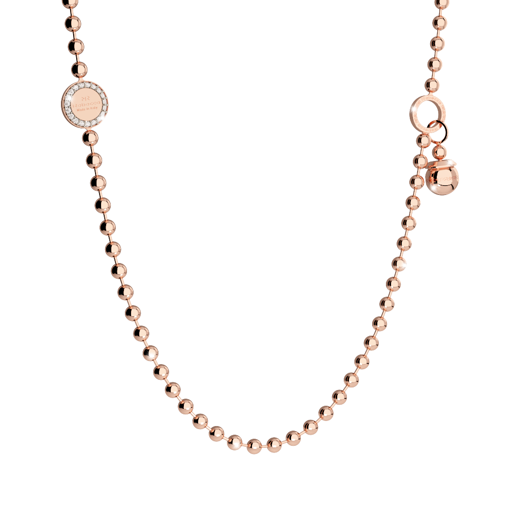 REBECCA Boulevard Long Necklace - Rose Gold - John Ross Jewellers