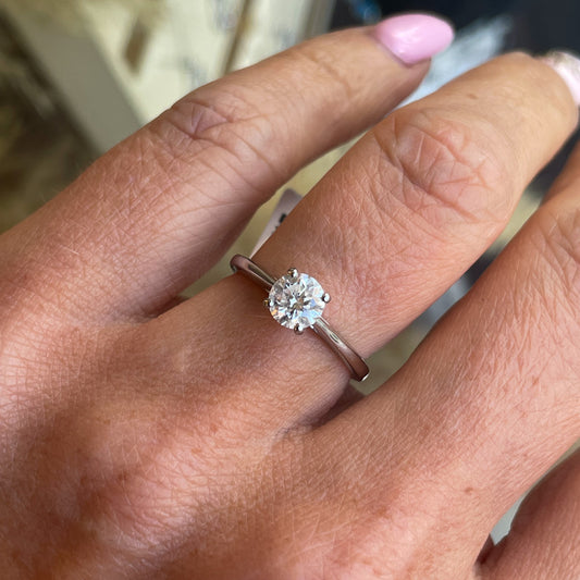 Platinum Diamond Solitaire Engagement Ring | 0.70ct - John Ross Jewellers