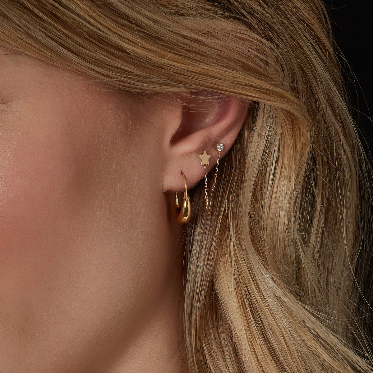 9ct Gold Modern Creole Hoop Earrings - John Ross Jewellers