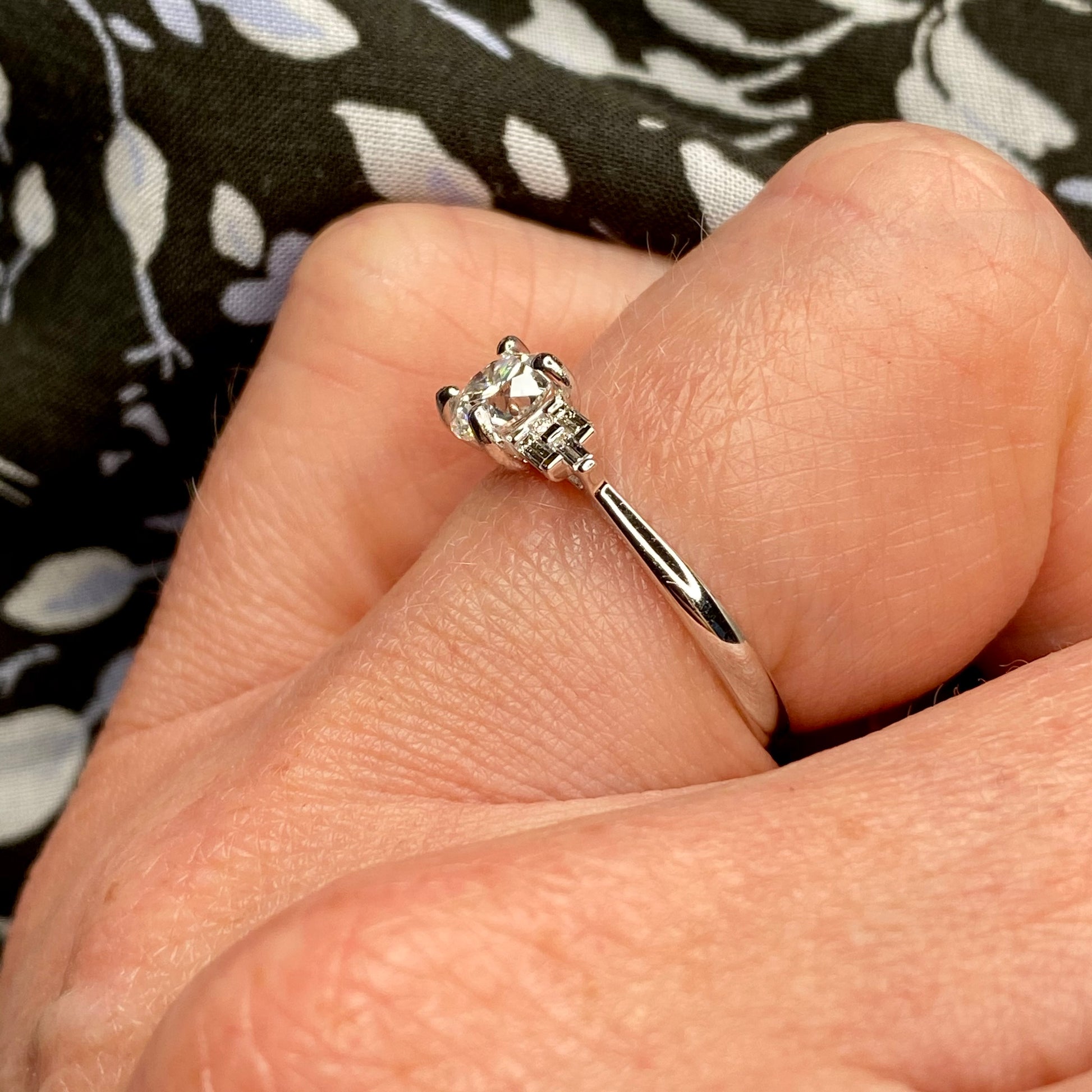 Platinum Diamond Solitaire Engagement Ring 0.77ct - John Ross Jewellers