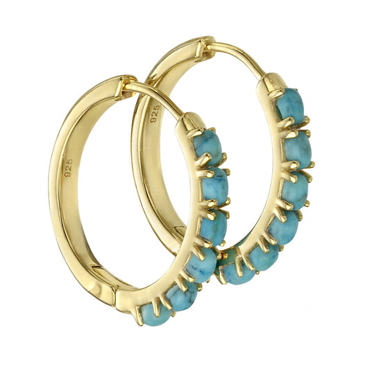 Sunshine Magnesite Hoop Earrings | 15mm - John Ross Jewellers