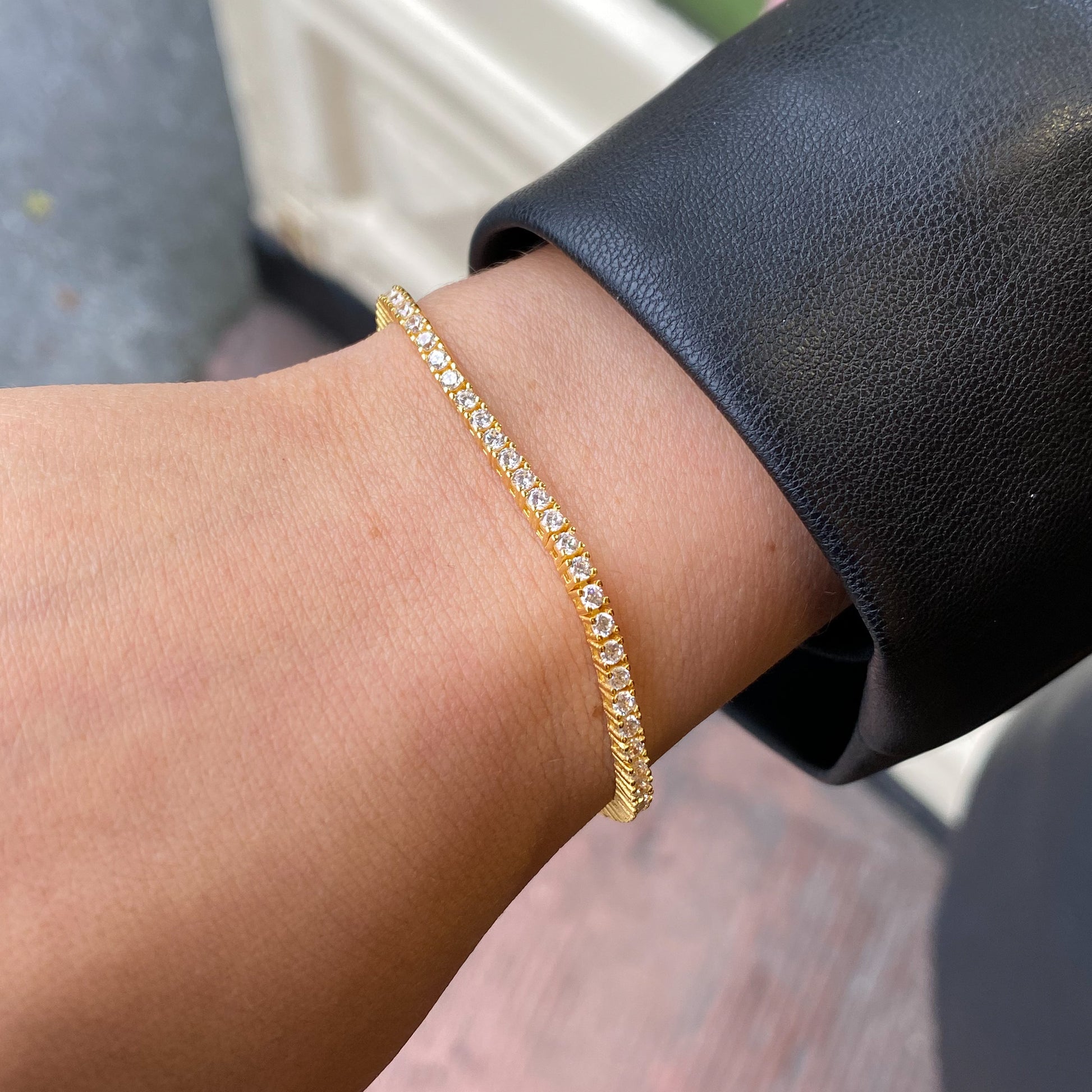 Sunshine CZ Line Bracelet | 2mm - John Ross Jewellers