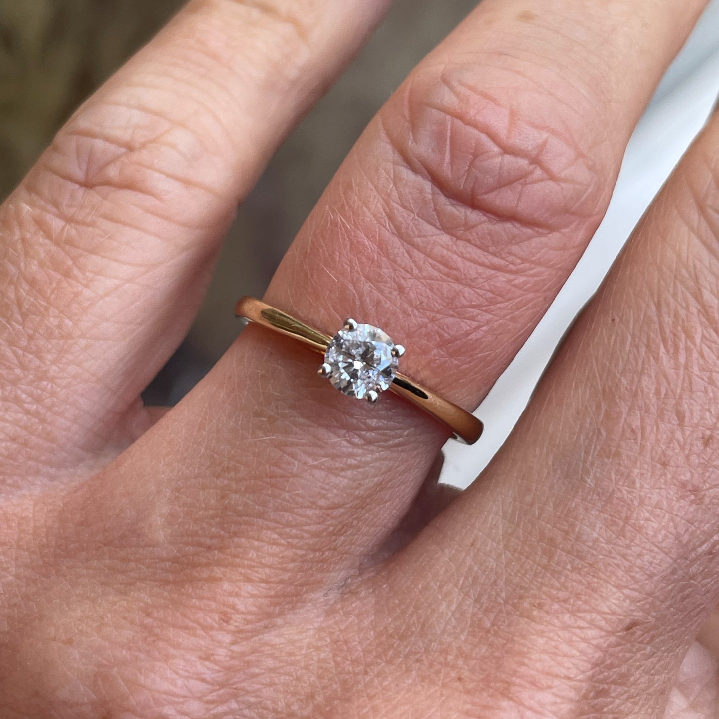 18ct Gold Diamond Solitaire Engagement Ring | 0.44ct - John Ross Jewellers